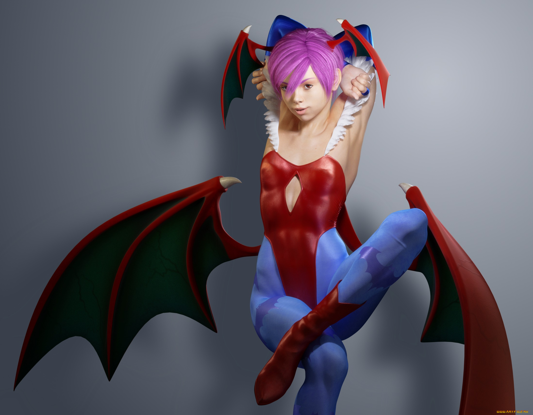 3д, графика, существа, , creatures, взгляд, девушка, фон