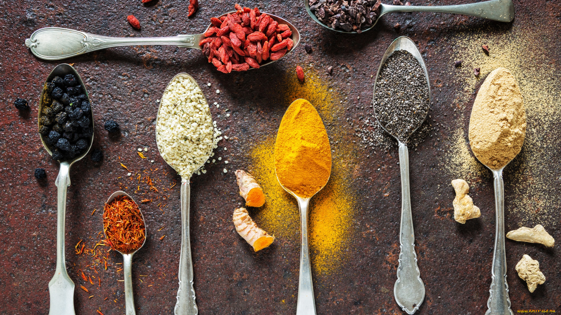 еда, крупы, , зерно, , специи, , семечки, специи, ложки, стол