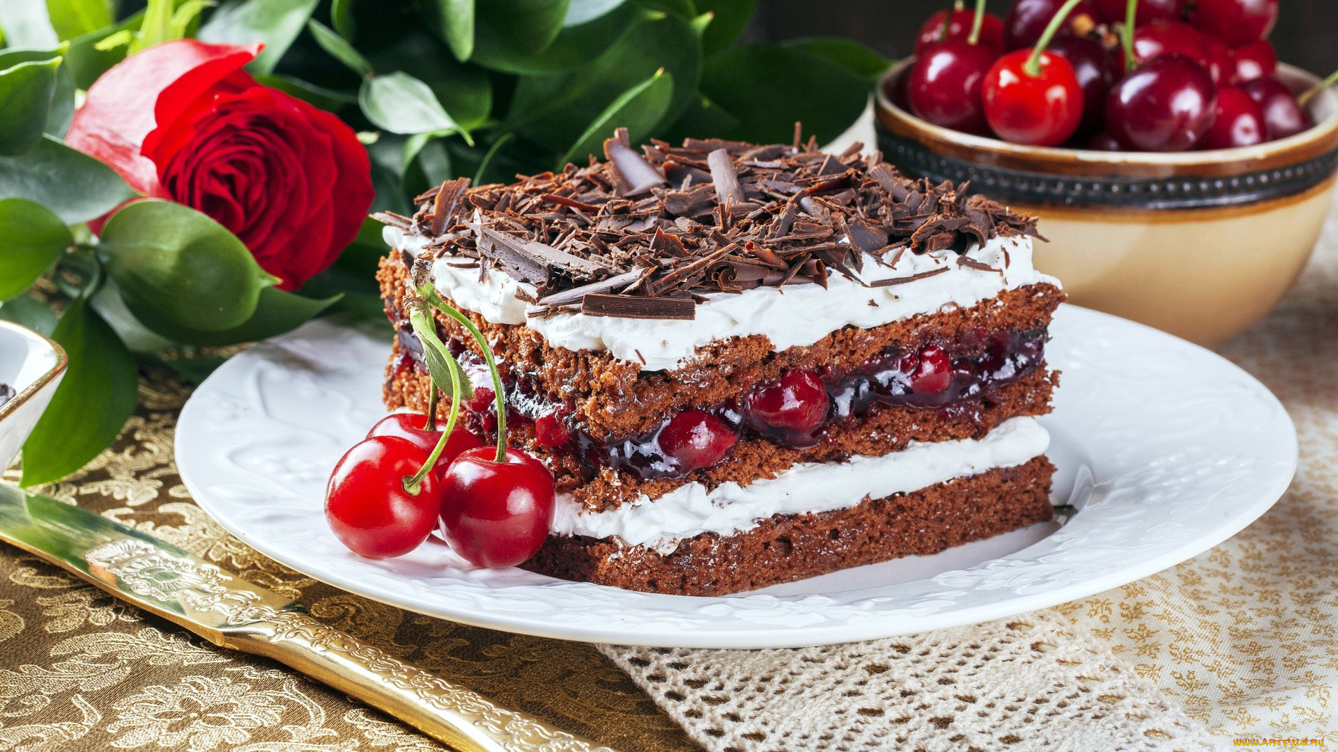 еда, пирожные, , кексы, , печенье, вишни, пирожное