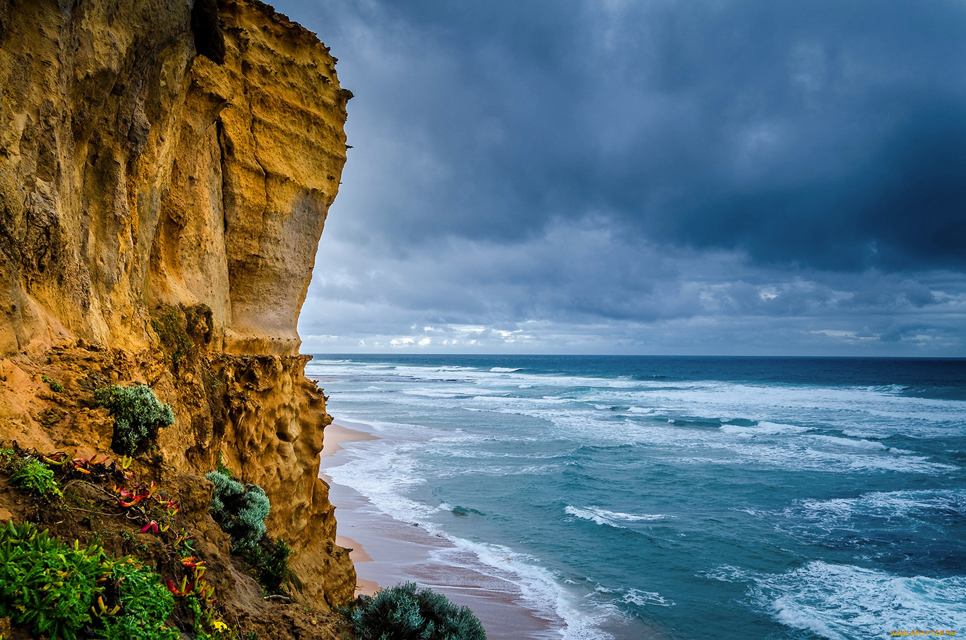 природа, побережье, простор