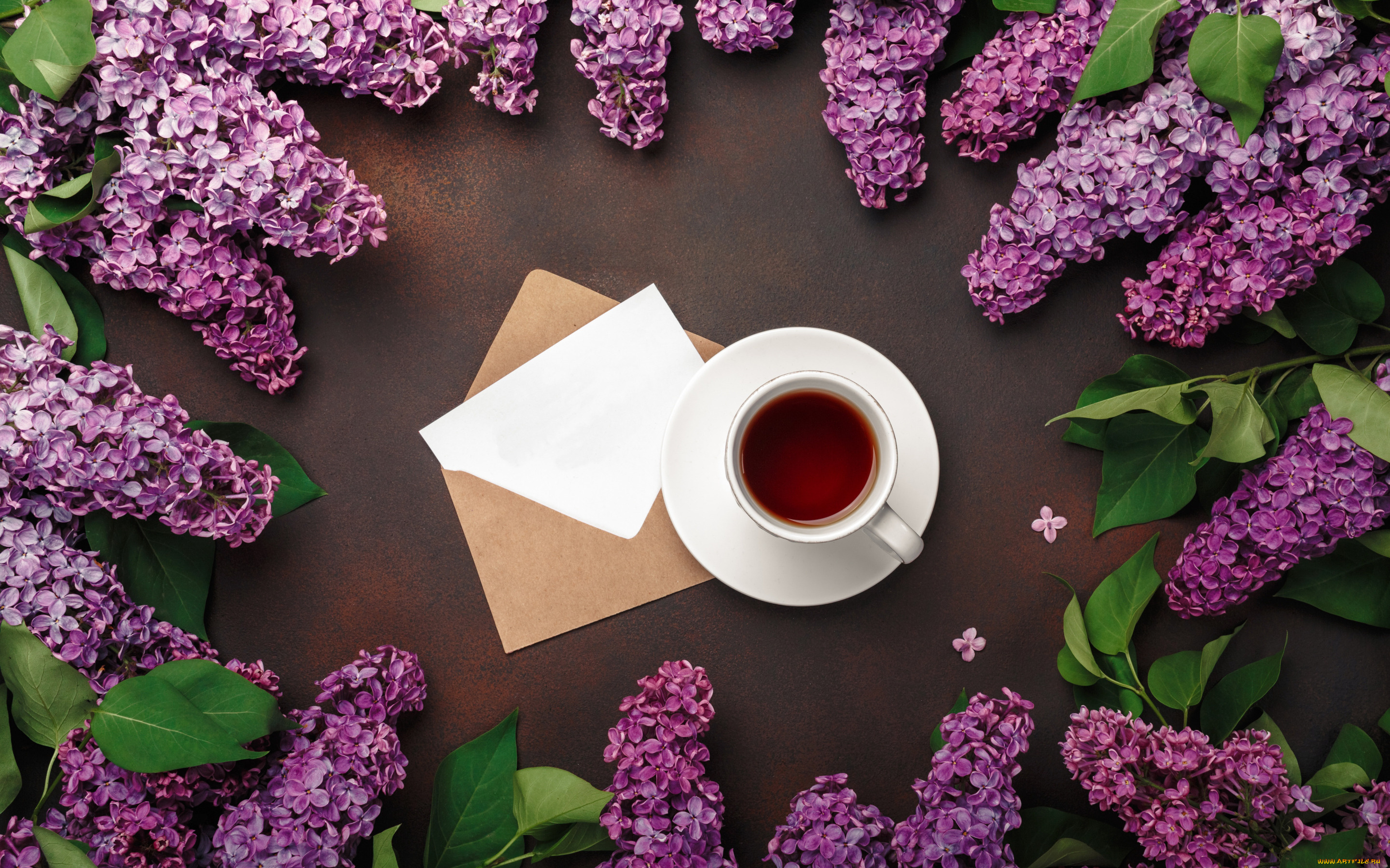 еда, напитки, , чай, цветы, flowers, сирень, romantic, coffee, cup, spring, purple, lilac, чашка, кофе