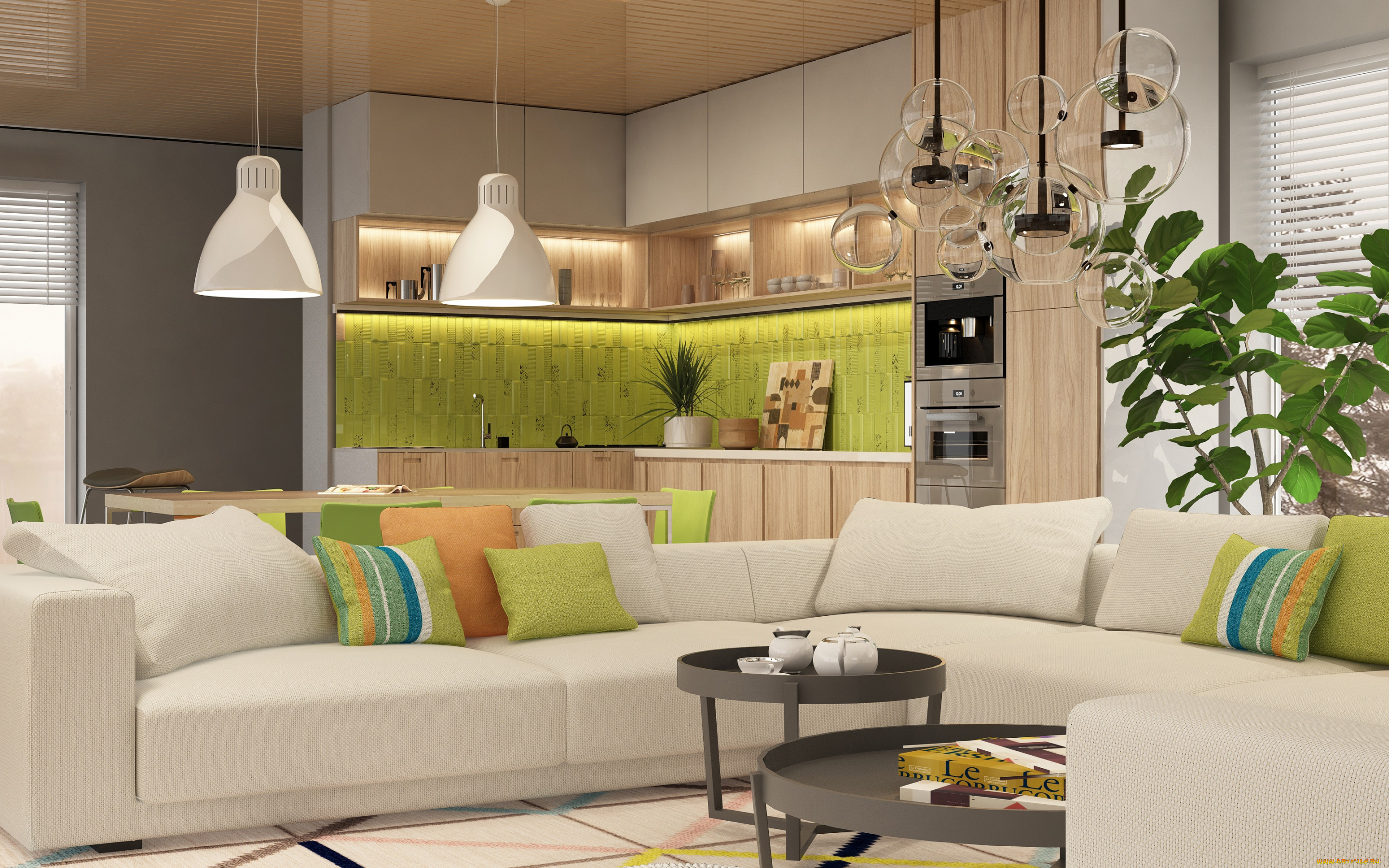 интерьер, кухня, мебель, люстра, гостиная