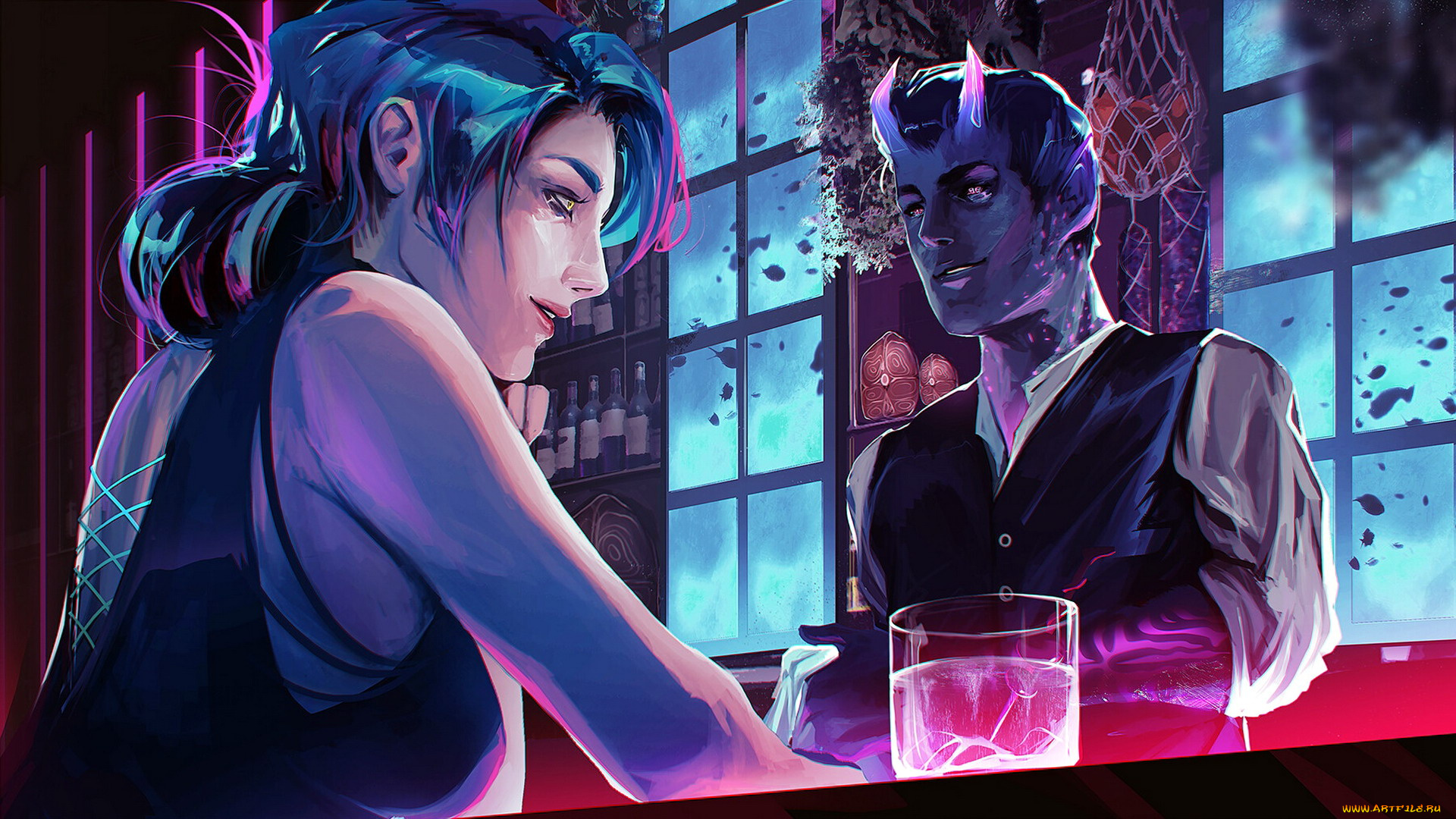 фэнтези, иные, миры, , иные, времена, девушка, стакан, бармен