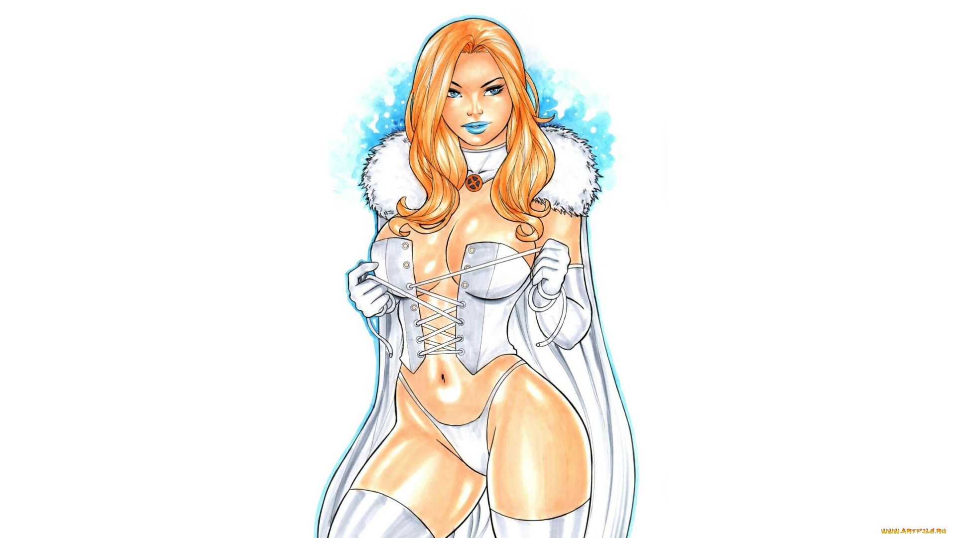 рисованное, elberty, oliveira, девушка, фон, взгляд, чулки, корсет, плащ