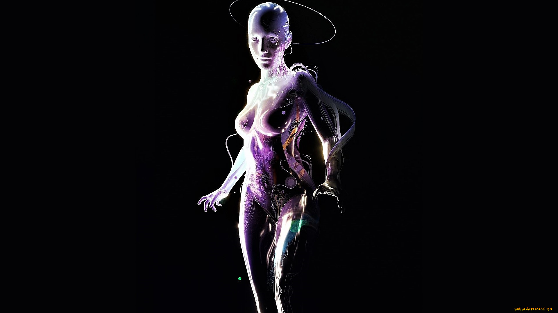 фэнтези, девушки, женщина, нимб