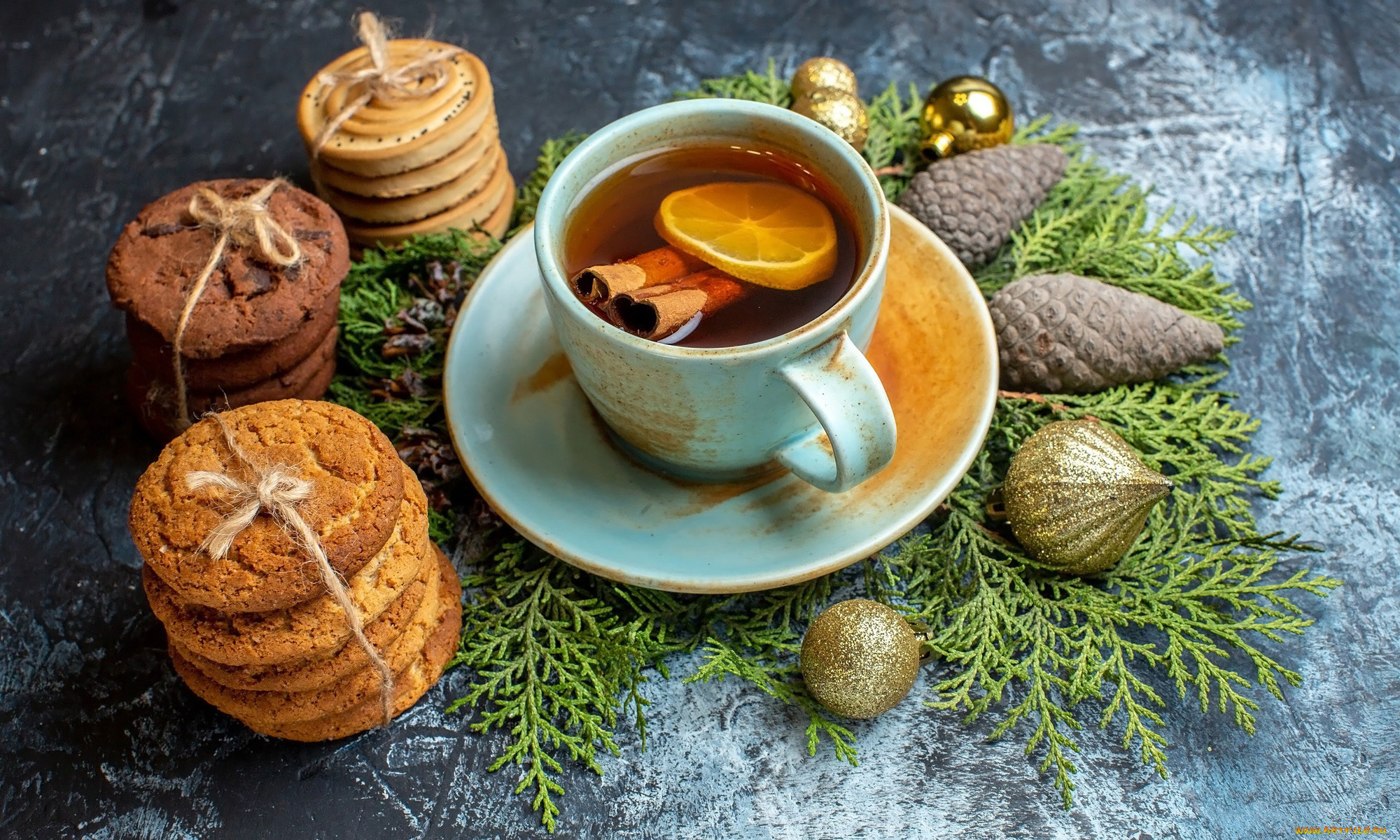 еда, напитки, , чай, печенье, чай, лимон, корица