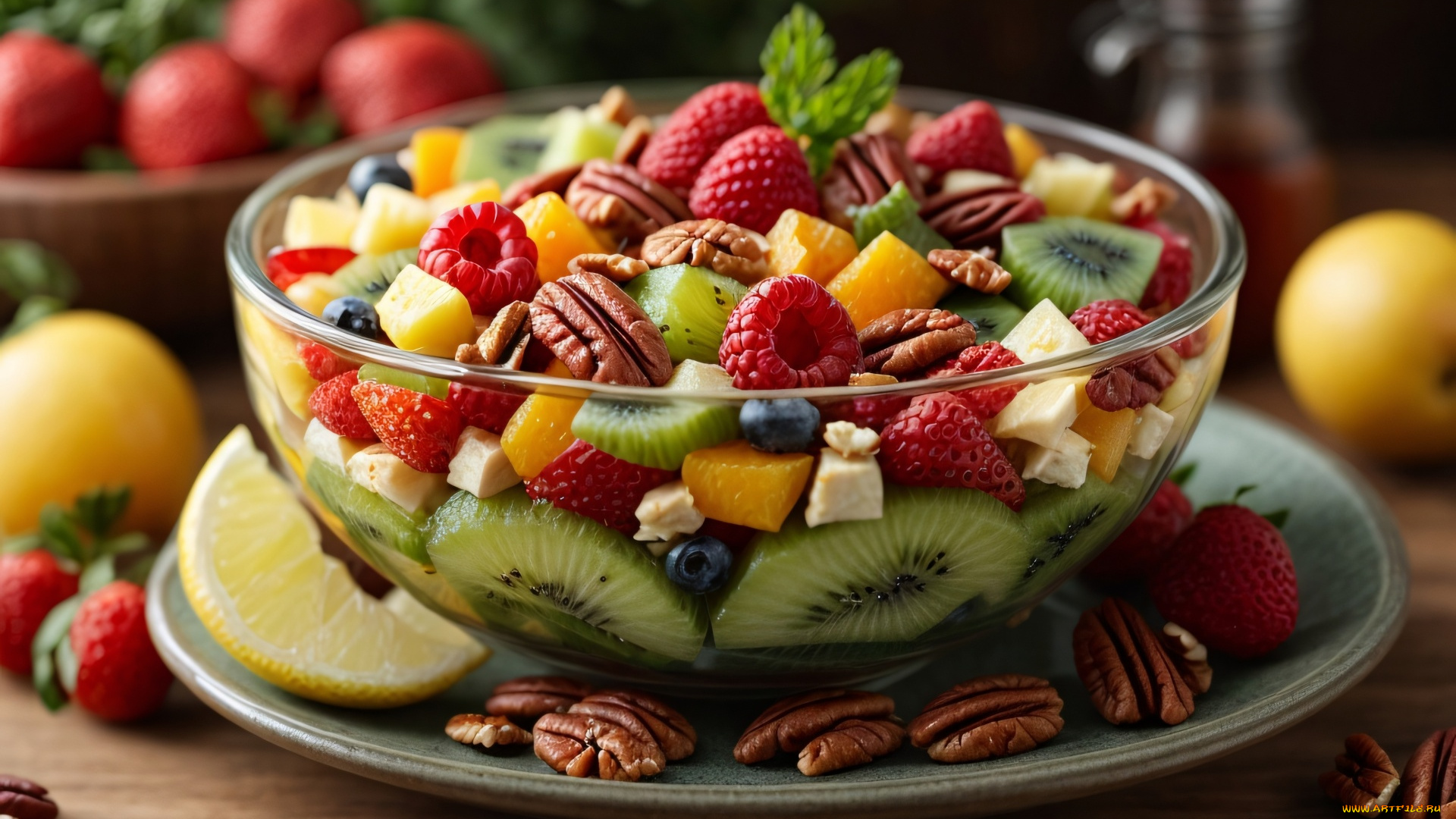 3д, графика, еда-, food, салат