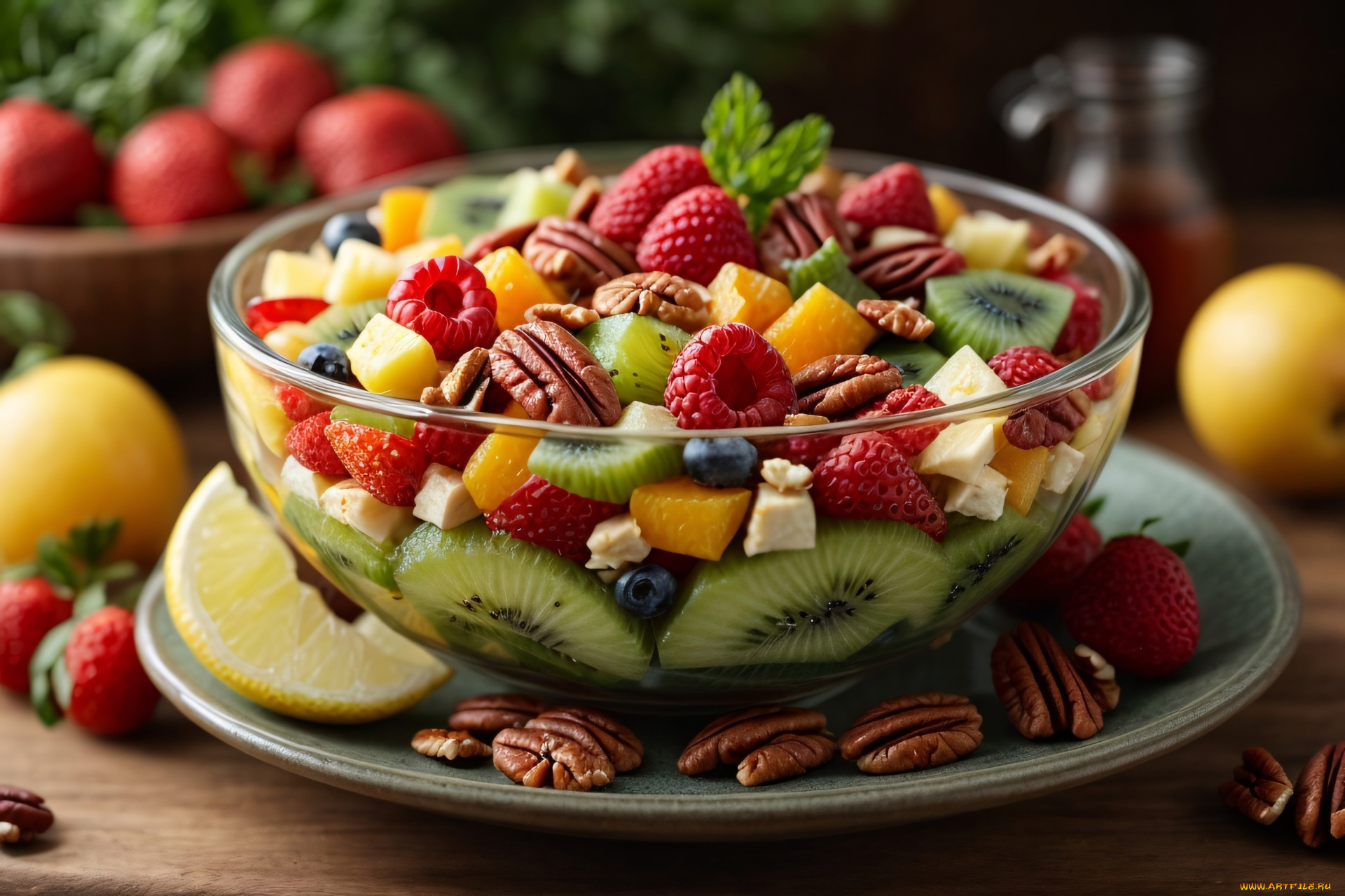 3д, графика, еда-, food, салат