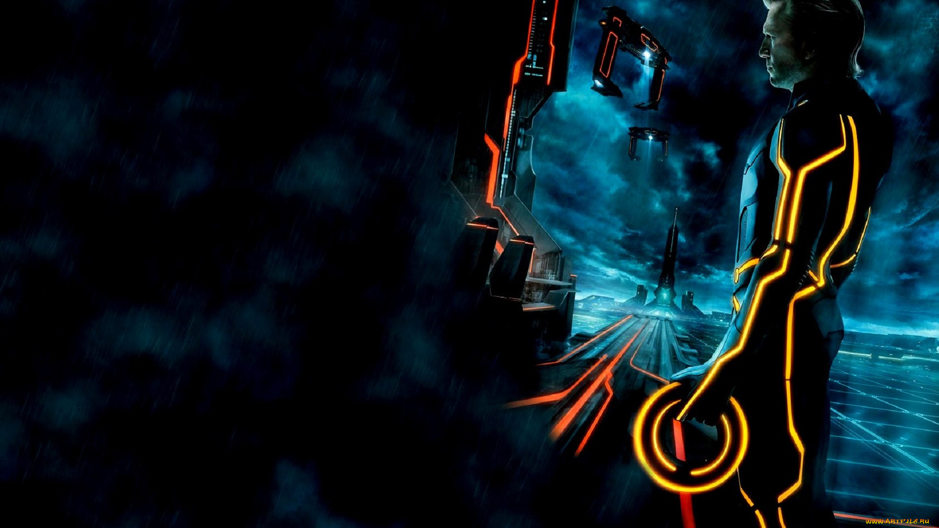 кино, фильмы, tron, legacy, мужчина, костюм, диск, неон