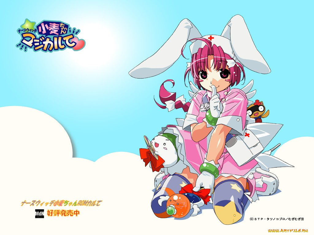 аниме, nurse, witch, komugi, chan