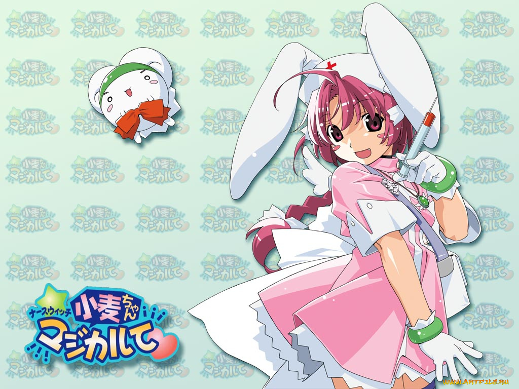 аниме, nurse, witch, komugi, chan
