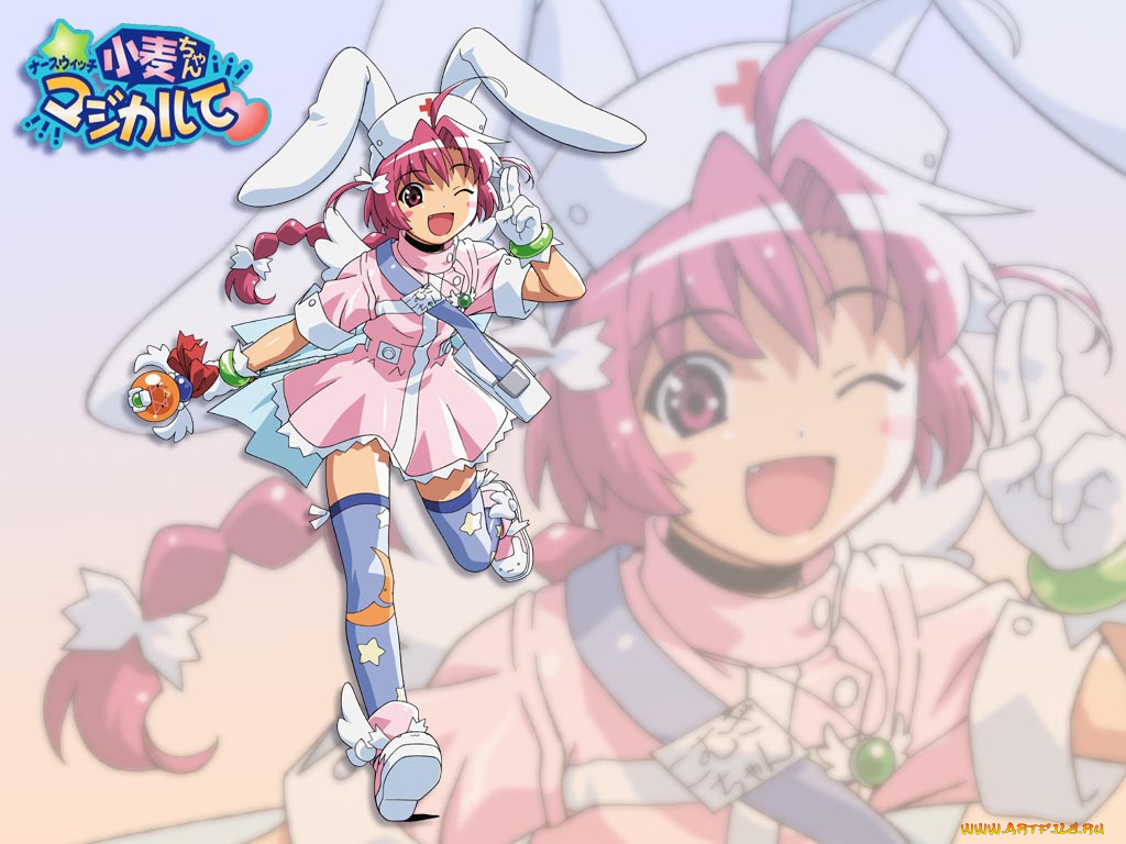 аниме, nurse, witch, komugi, chan