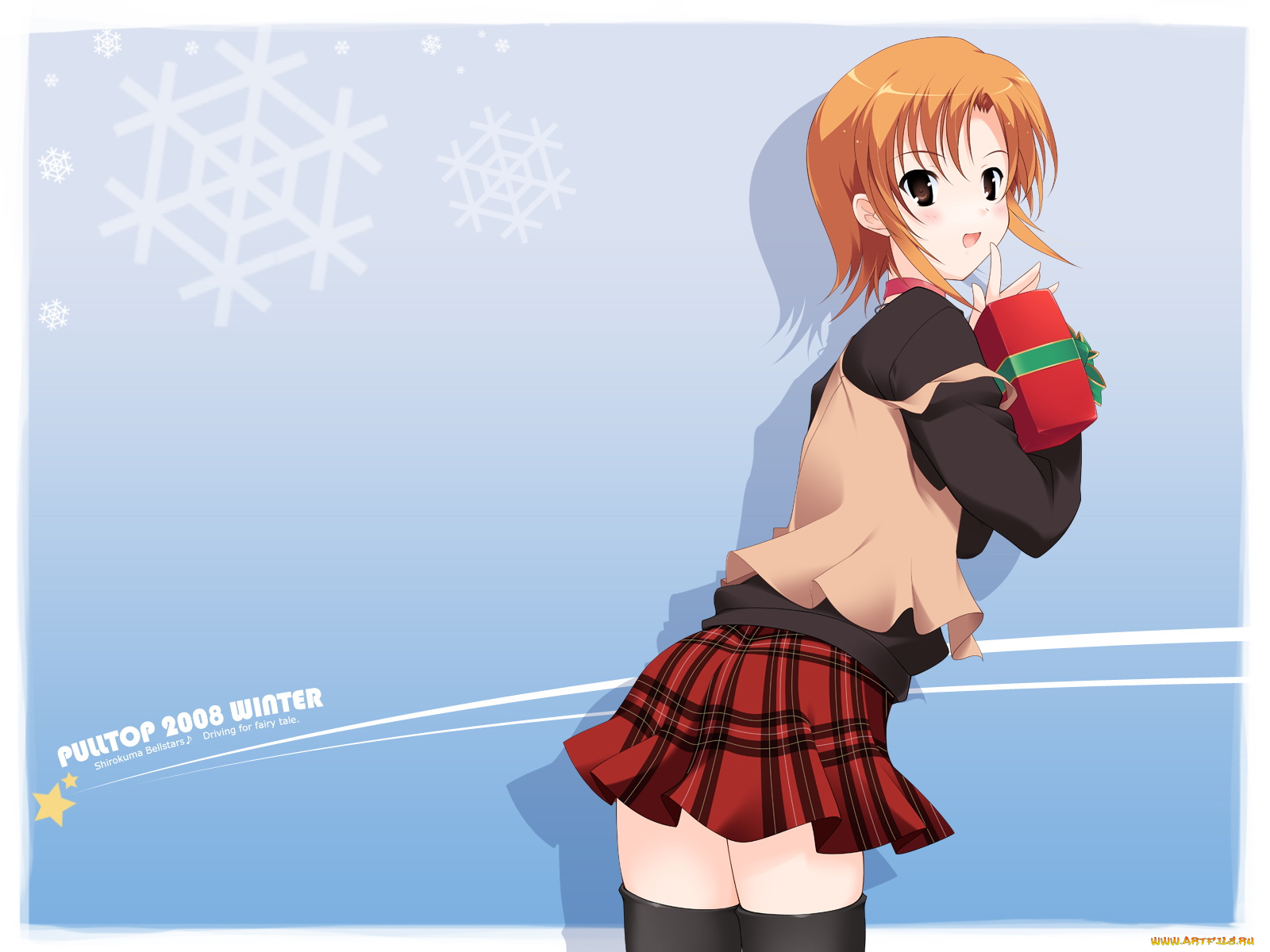 аниме, merry, chrismas, winter