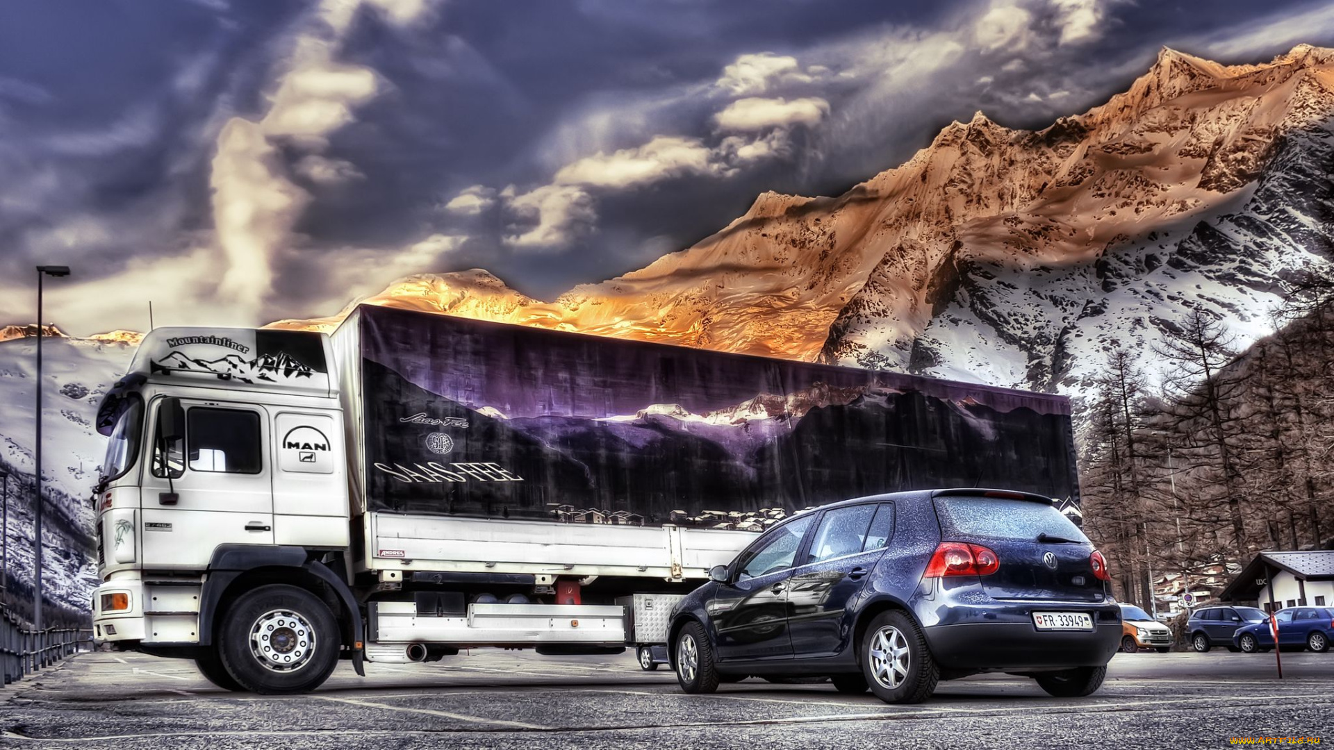 автомобили, разные, вместе