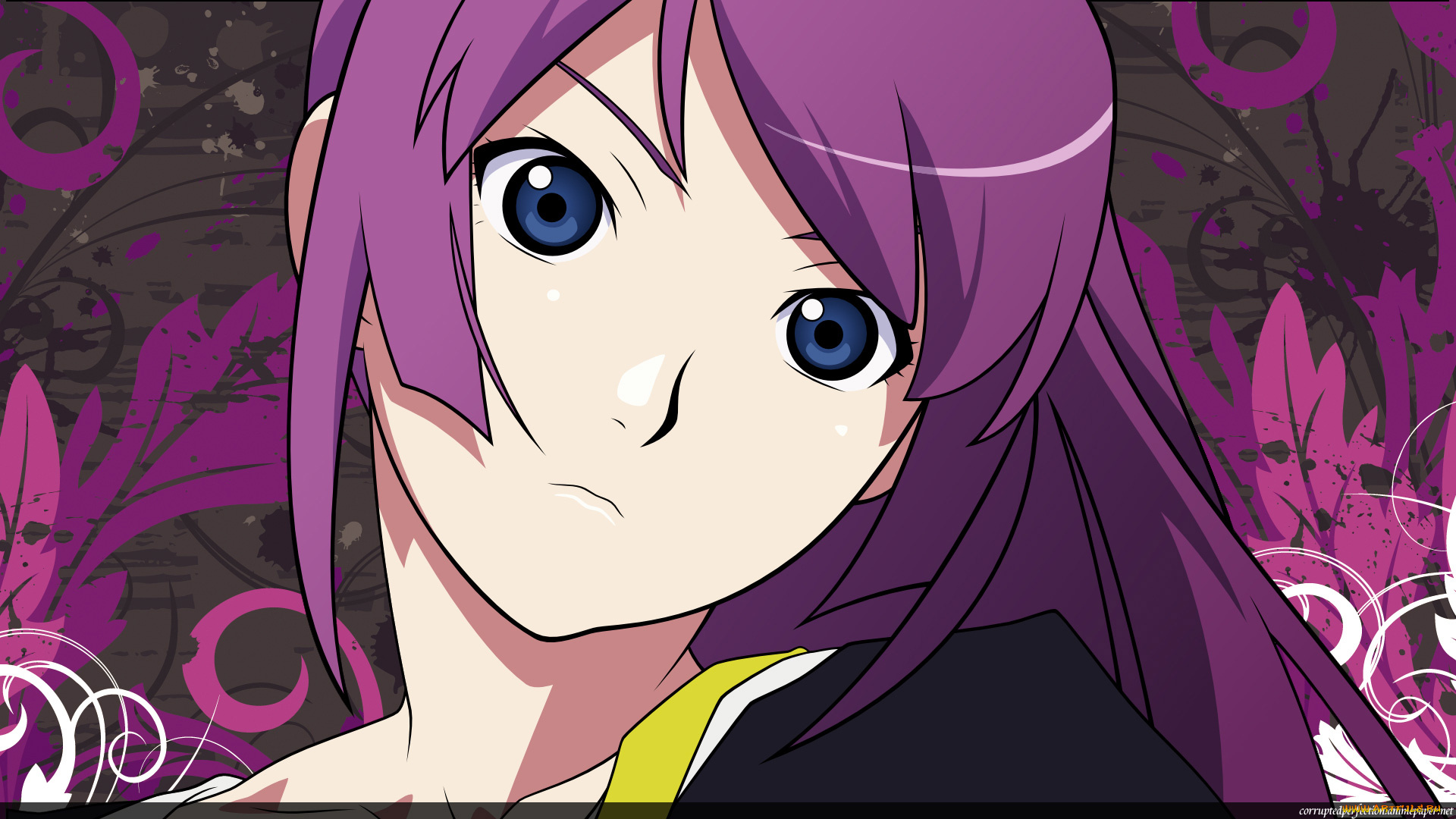 аниме, bakemonogatari, senjougahara, hitagi, девушка, платье