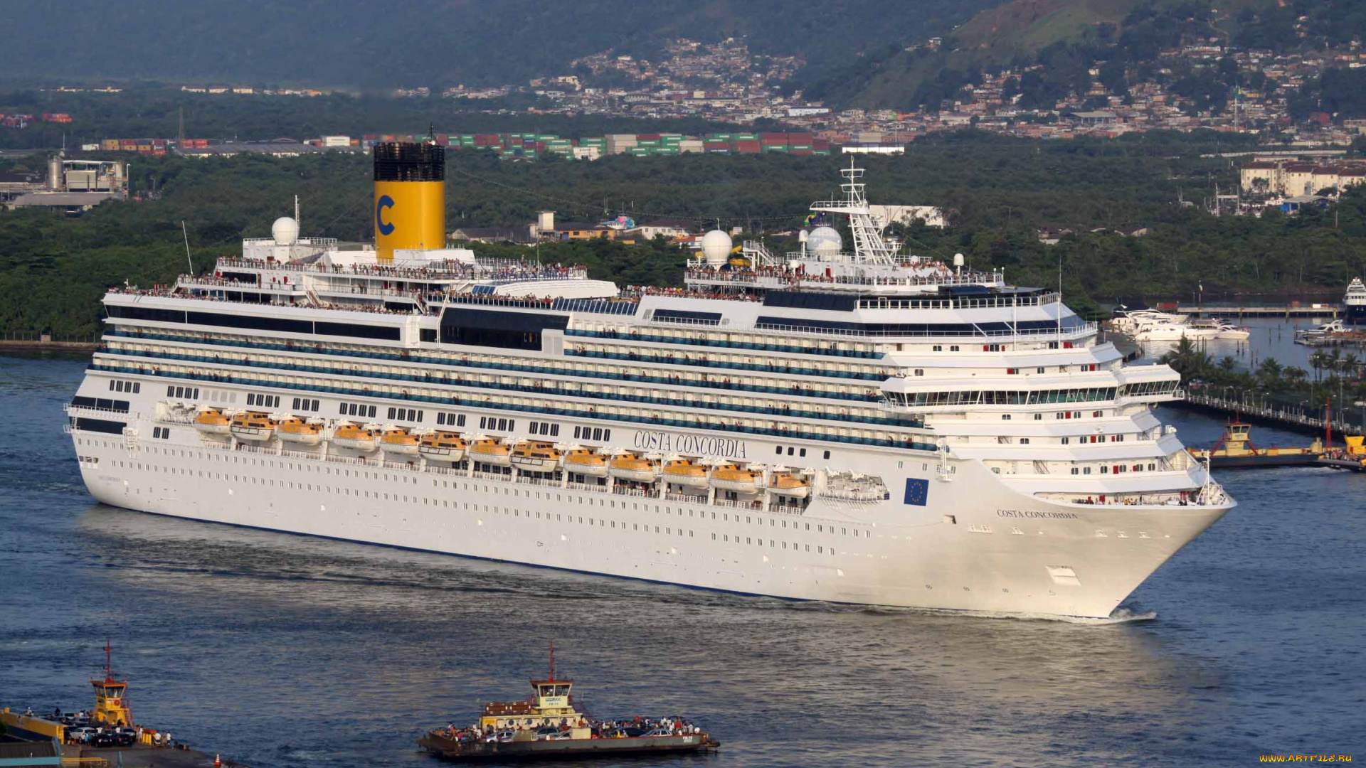costa, concordia, корабли, лайнеры, паром, порт