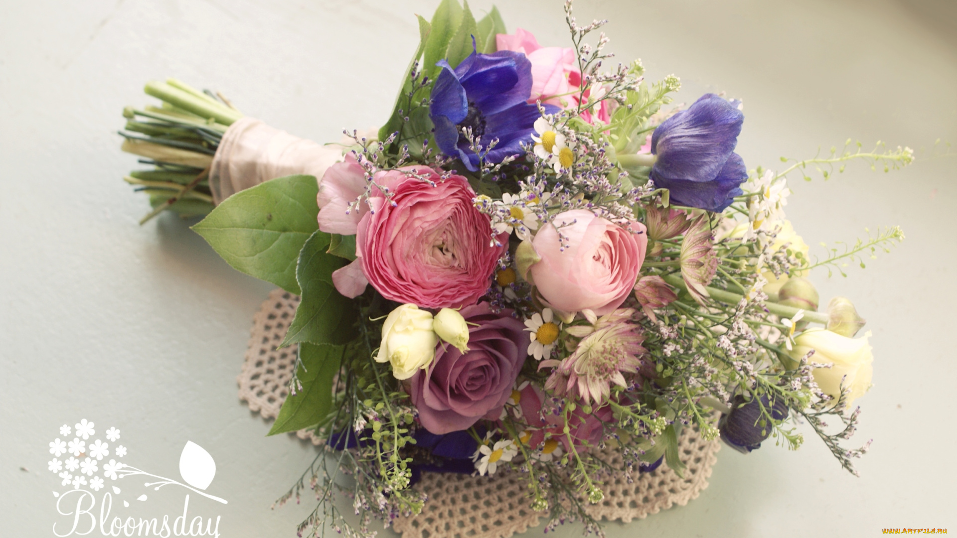 цветы, букеты, композиции, астрантия, ранункулюс, роза, анемон, ромашка, винтаж