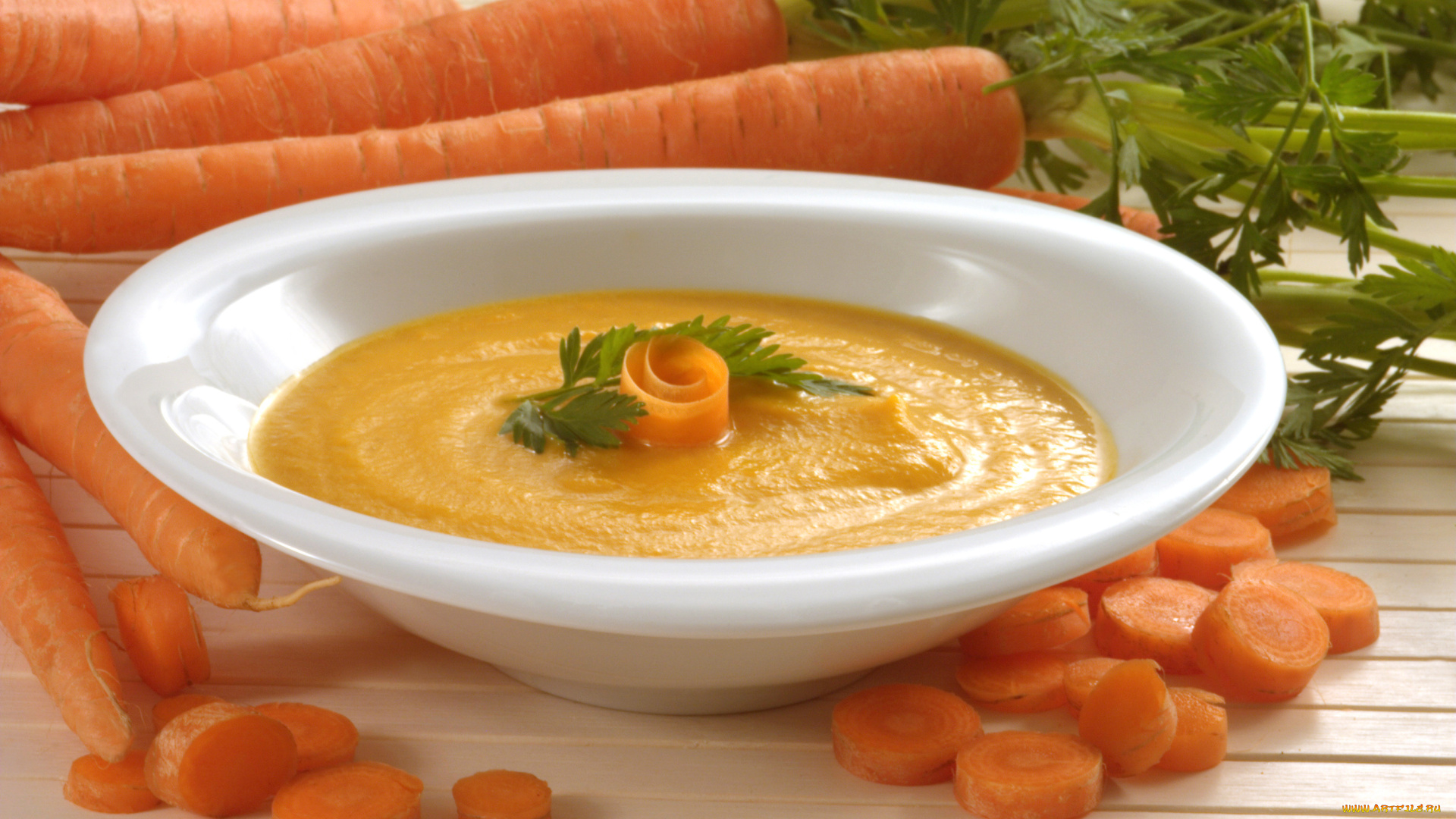 еда, первые, блюда, суп-пюре, морковь, тарелка
