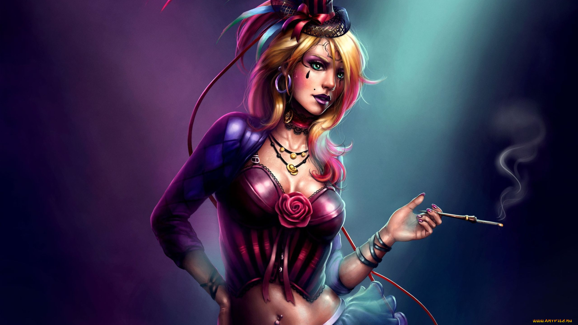 фэнтези, девушки, сигарета