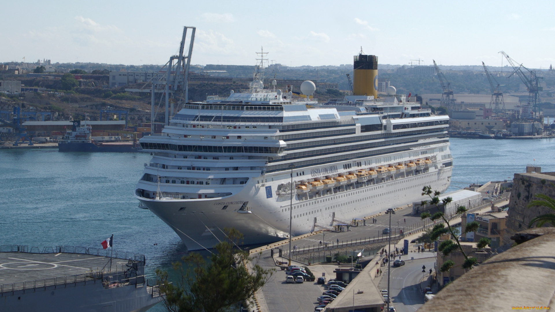 корабли, порты, причалы, costa, concordia, лайнер