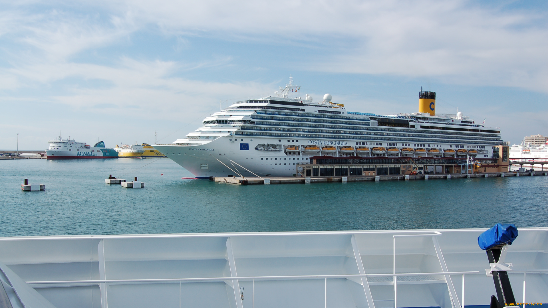 корабли, порты, причалы, costa, concordia, лайнер