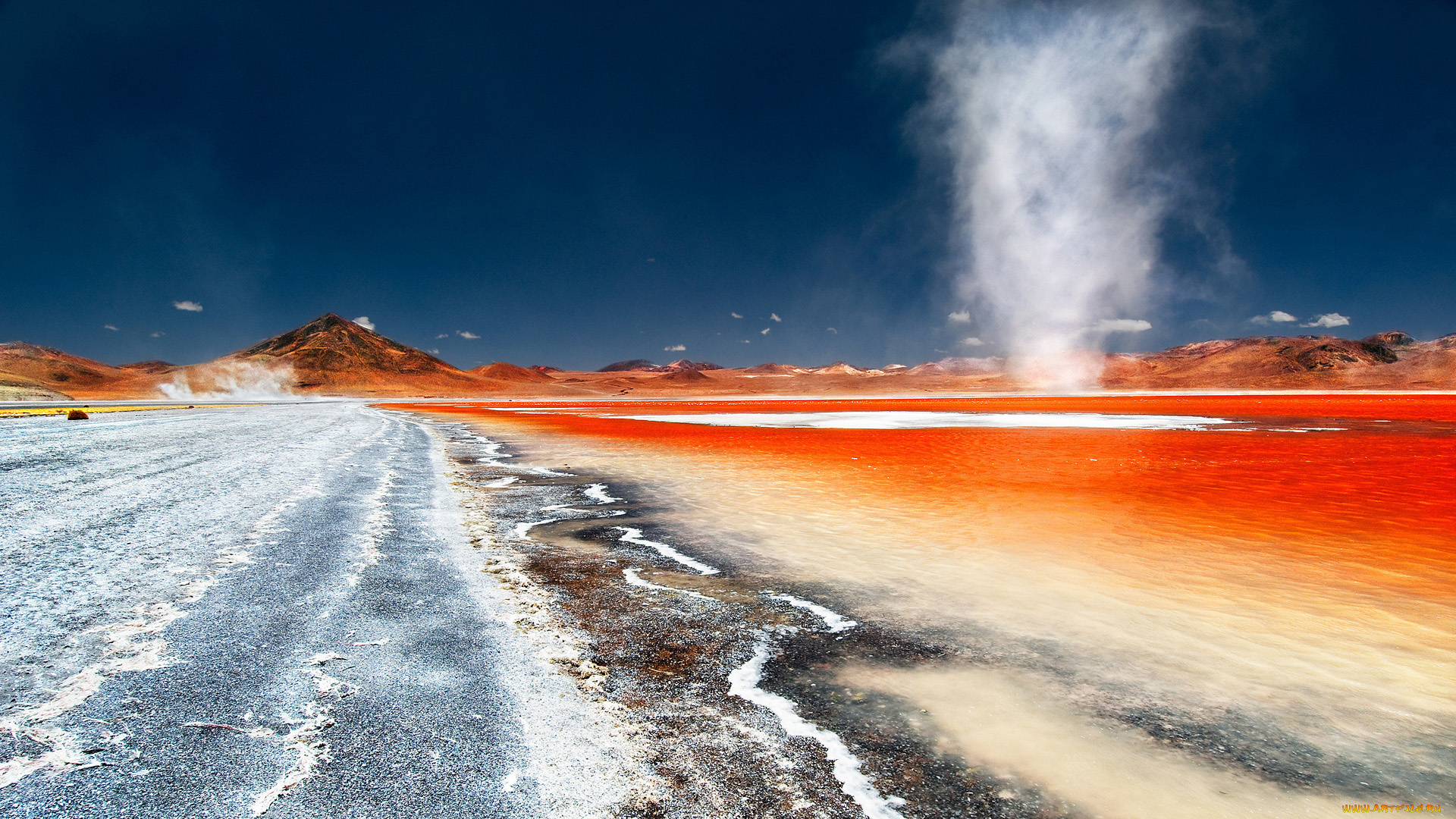 laguna, colorada, bolivia, природа, стихия, red, lake