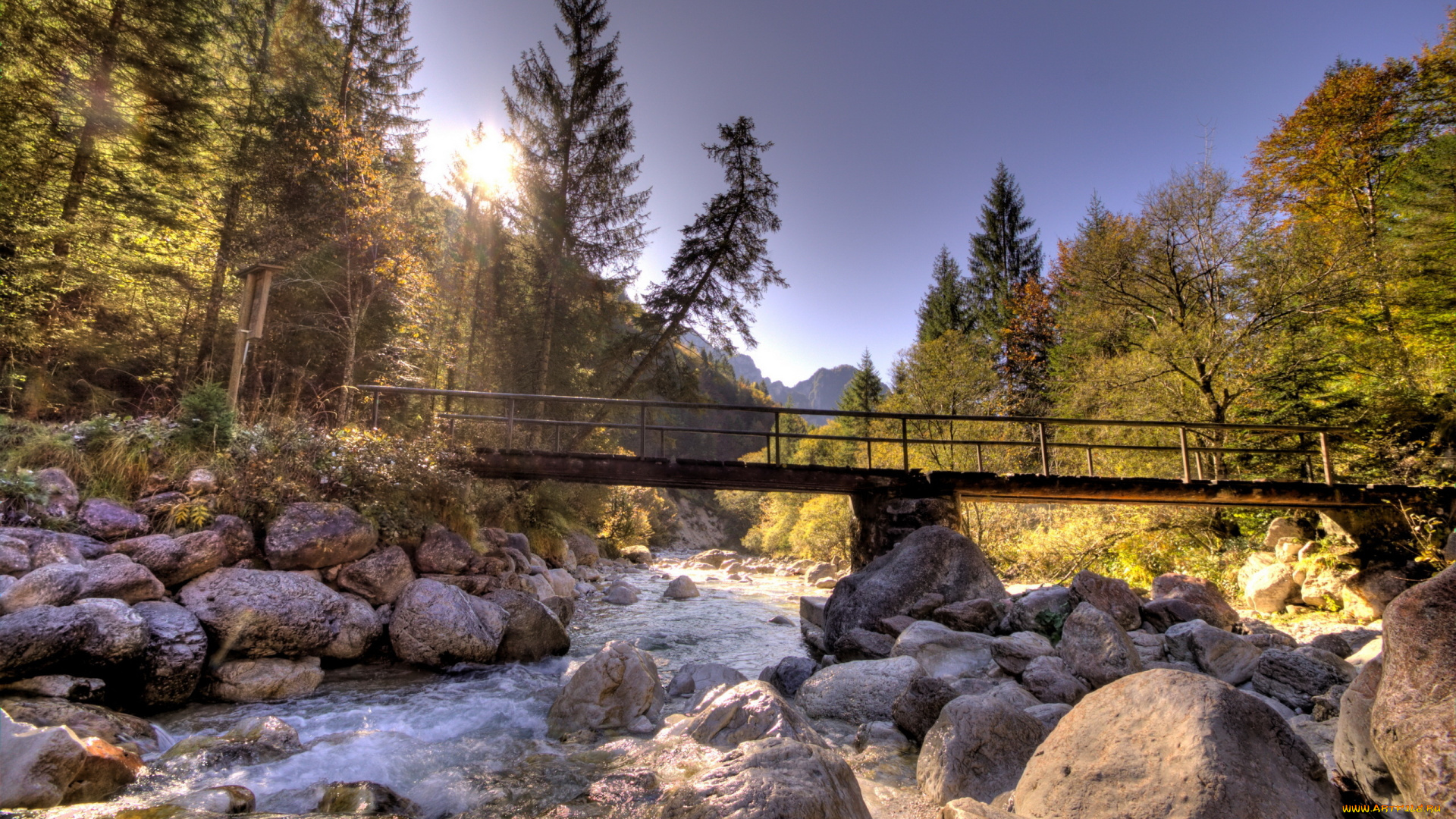 природа, реки, озера, река, камни, мост