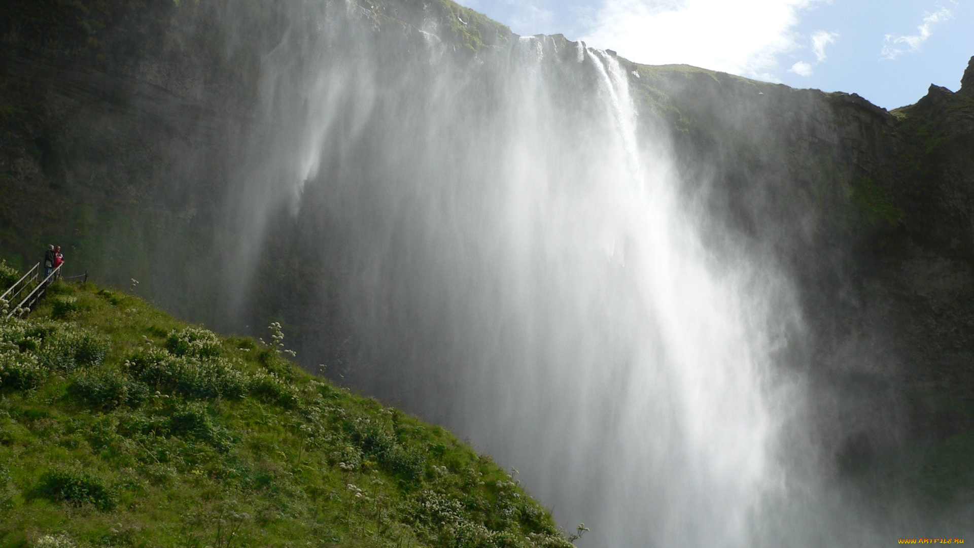 природа, водопады, поток, вода, водопад