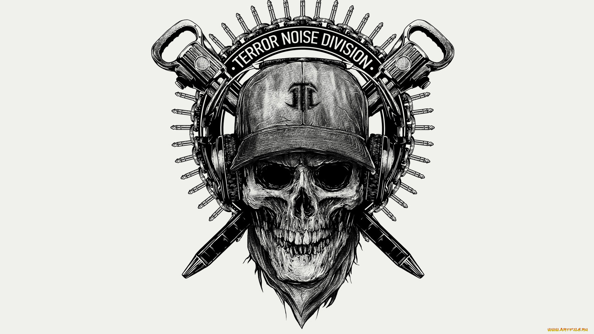 рисованные, другое, череп