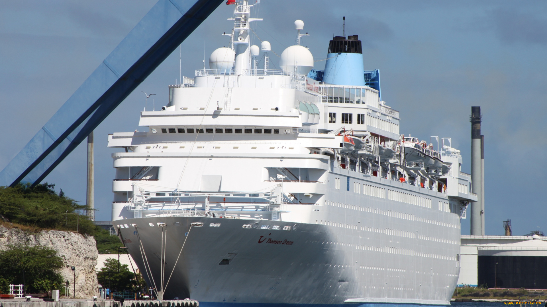 thomson, dream, корабли, порты, причалы, лайнер, причал