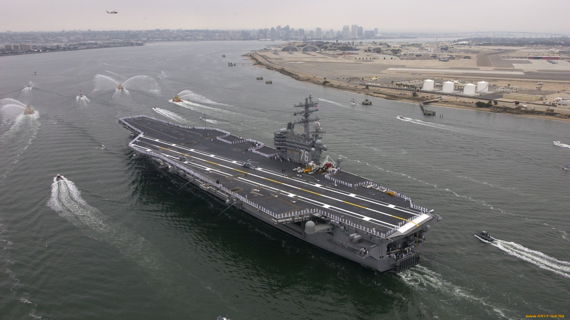 uss, ronald, reagan, корабли, авианосцы, вертолётоносцы, авианосец, san, diego, буксиры