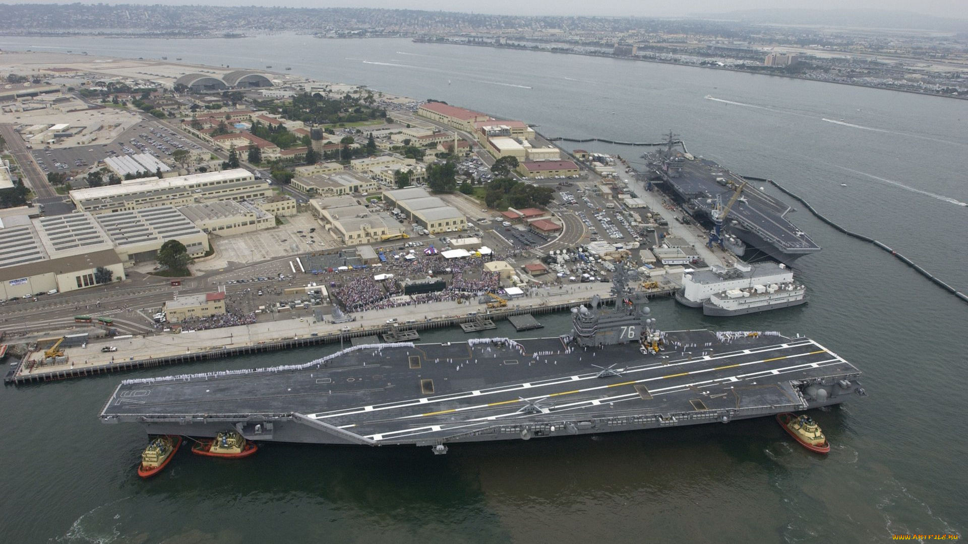 uss, ronald, reagan, корабли, порты, причалы, san, diego, буксиры, авианосец