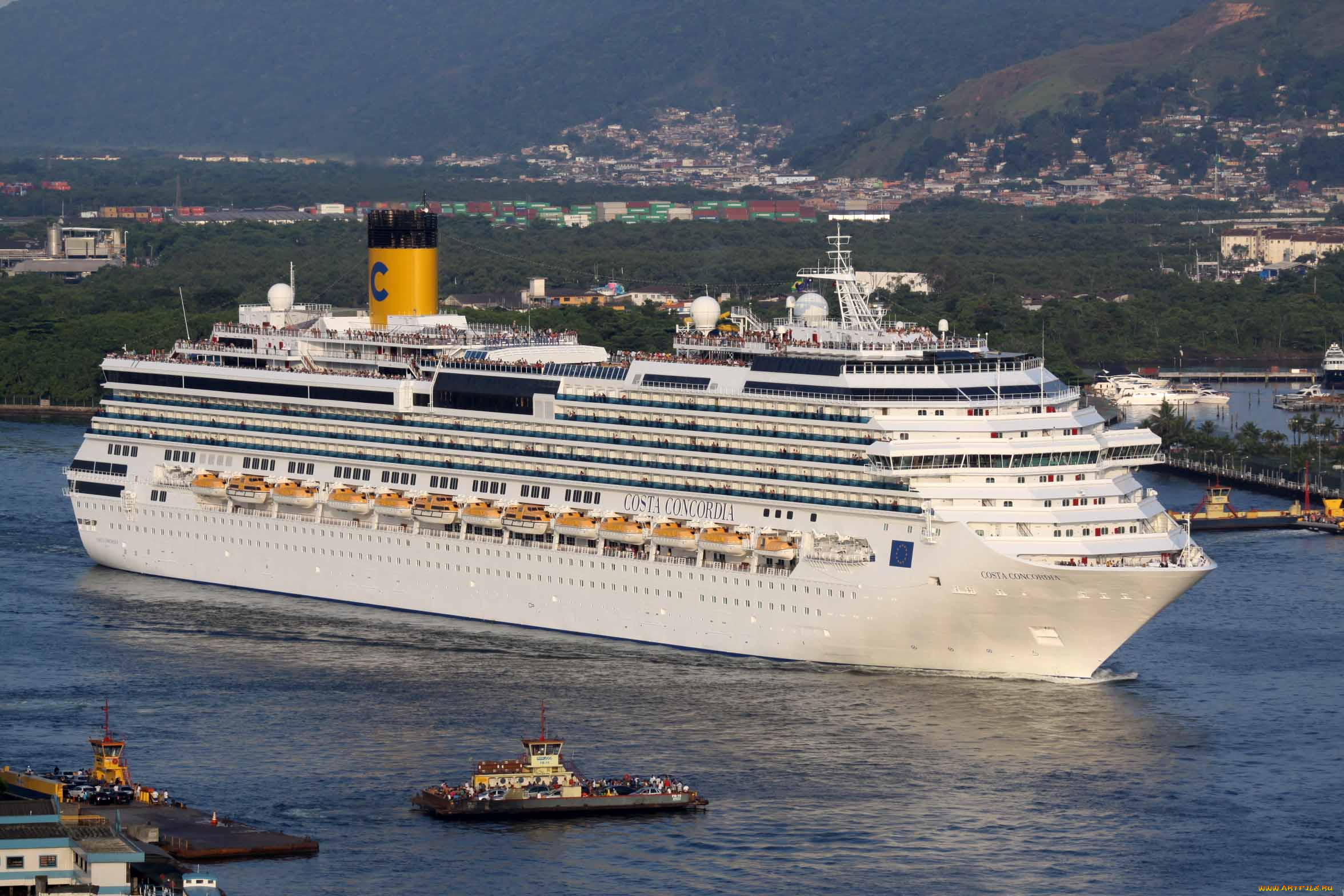 costa, concordia, корабли, лайнеры, паром, порт