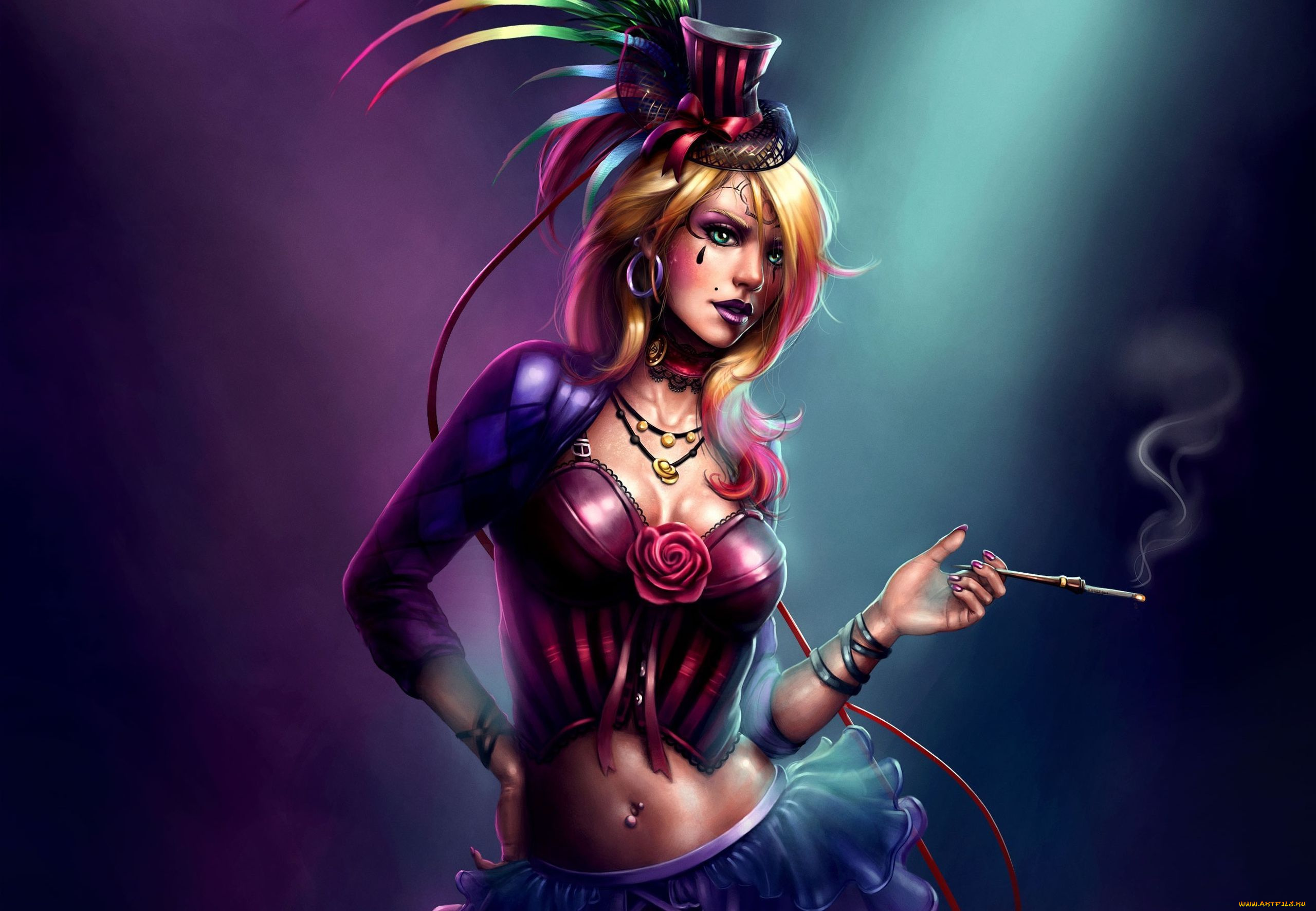 фэнтези, девушки, сигарета