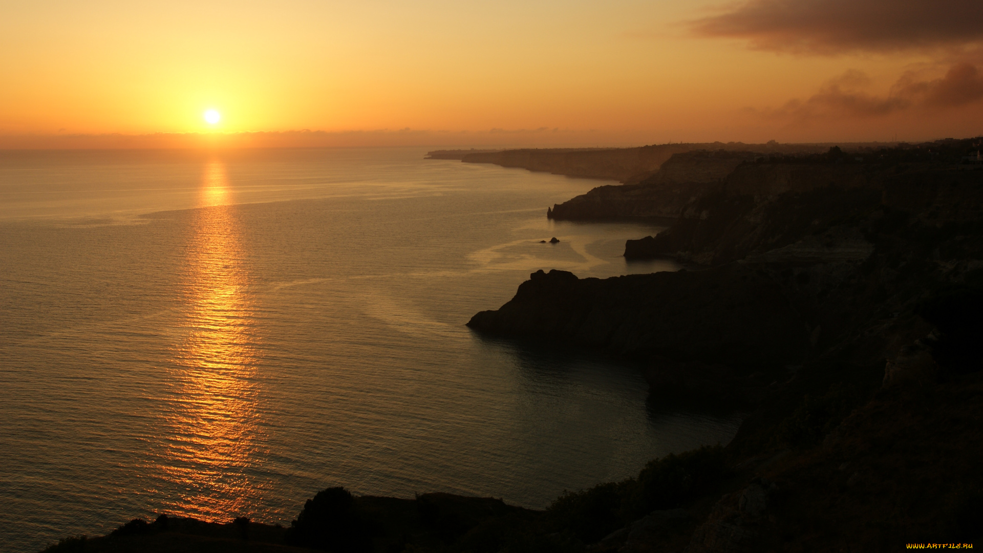 природа, восходы, закаты, тучи, закат, горы, берег, солнце, пейзаж, крым, лето, лучи, море, небо, облака, красота