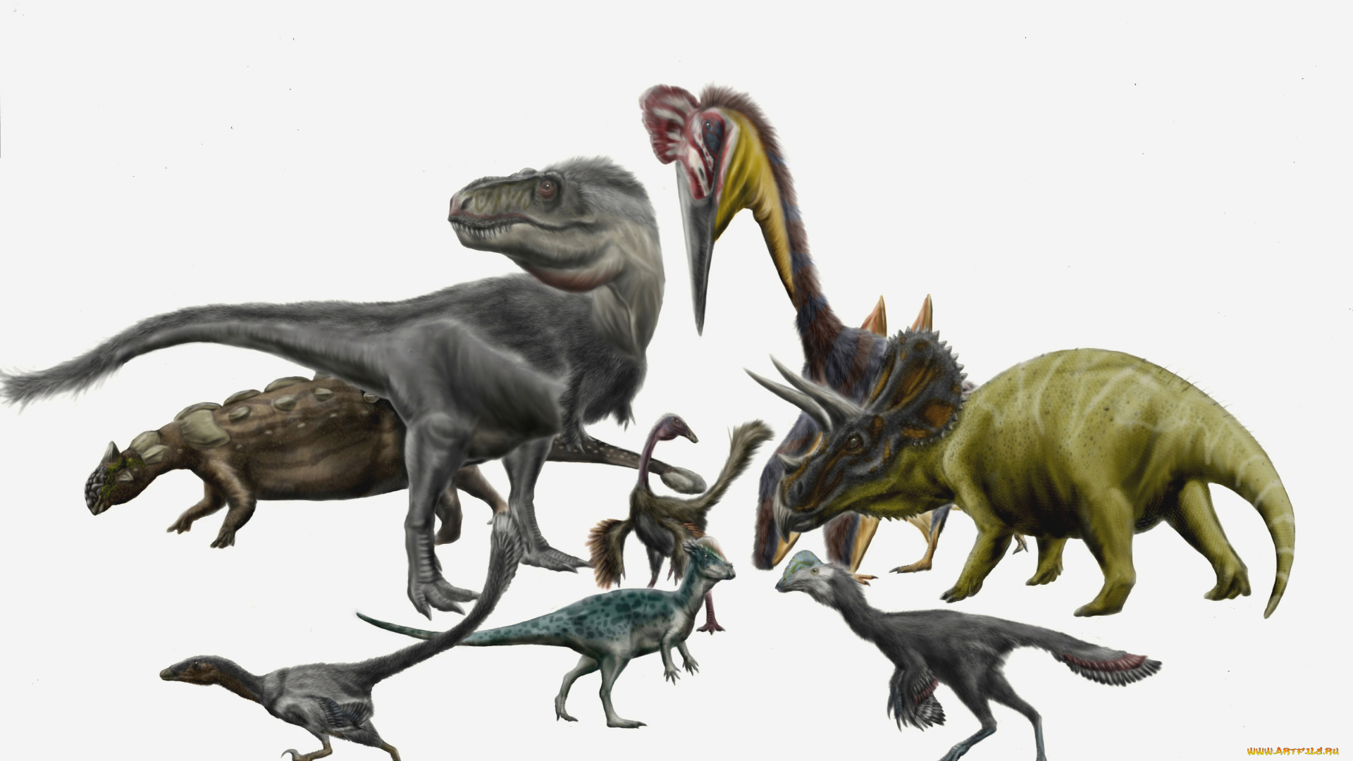 рисованные, животные, доисторические