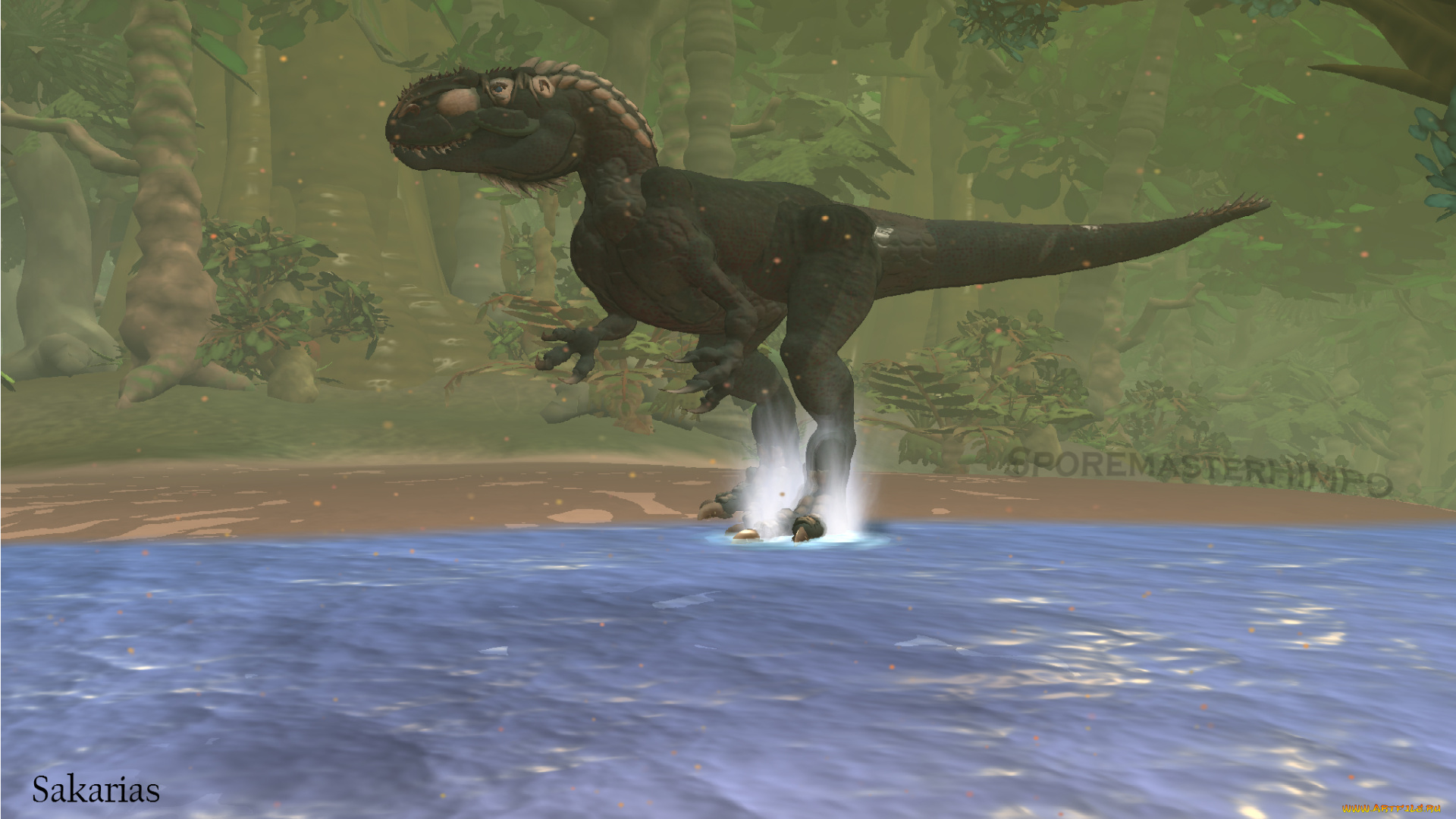 рисованные, животные, доисторические, динозавр