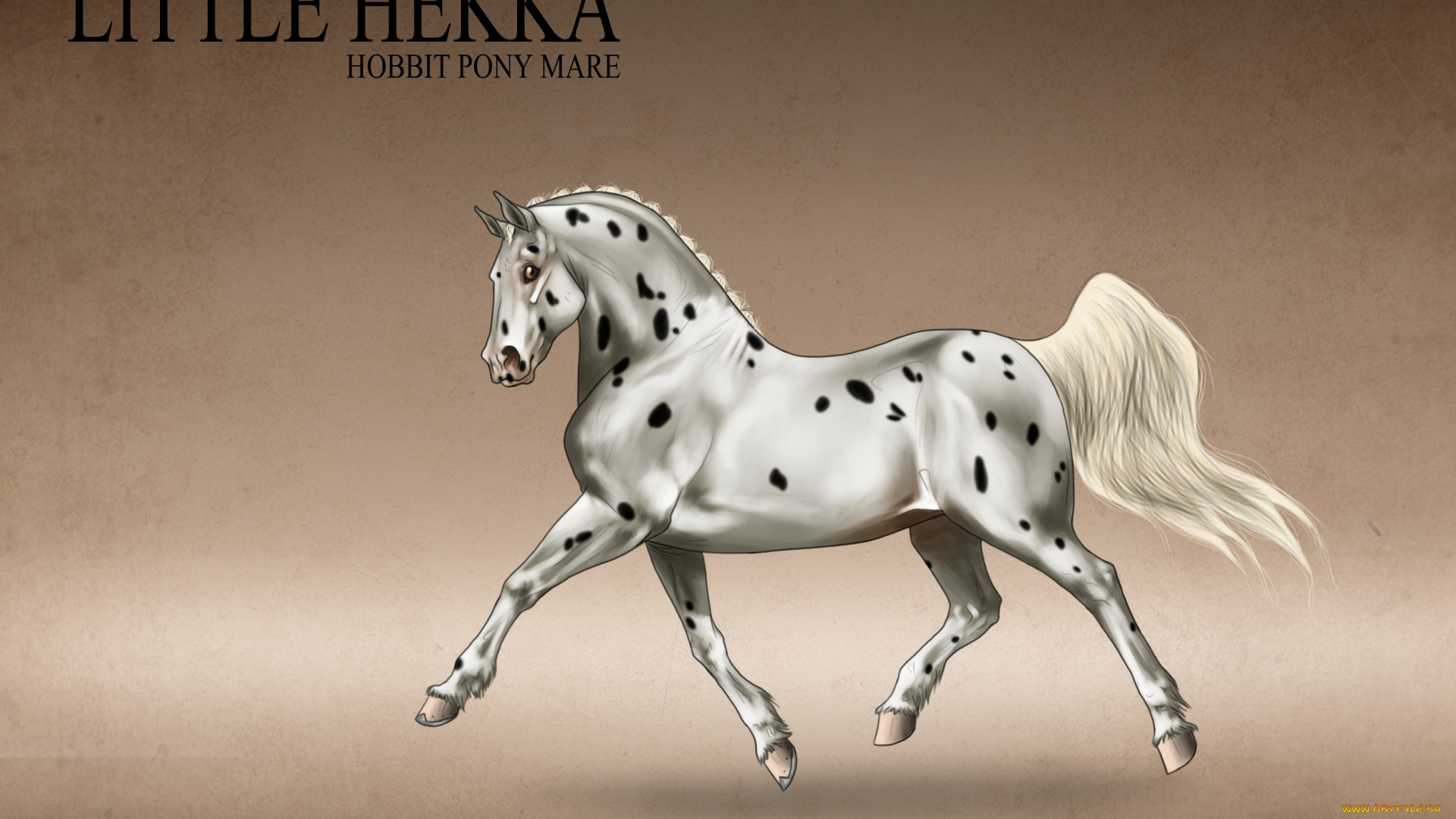 рисованные, животные, лошади, лошадь