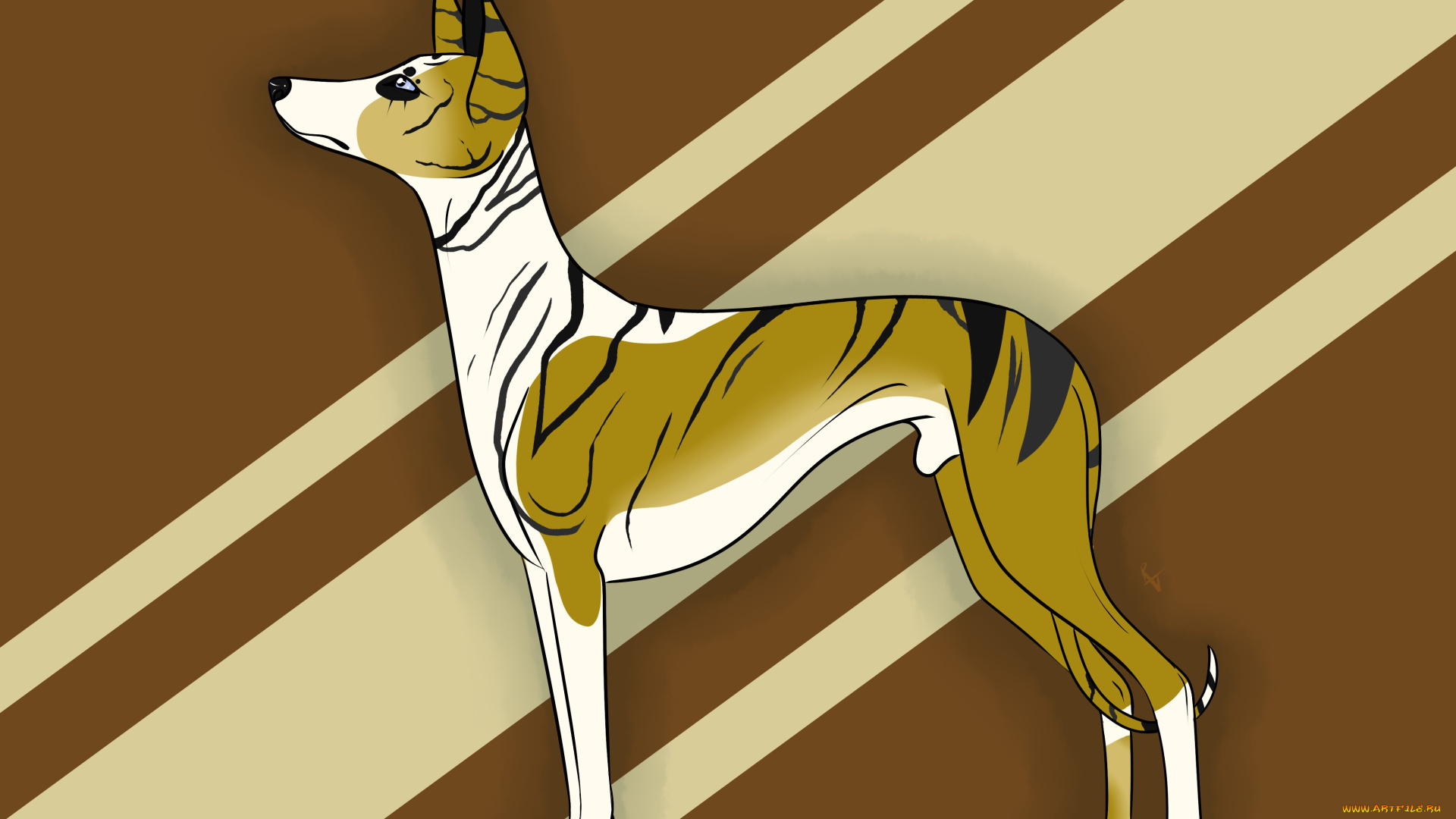 рисованные, животные, собаки, собака