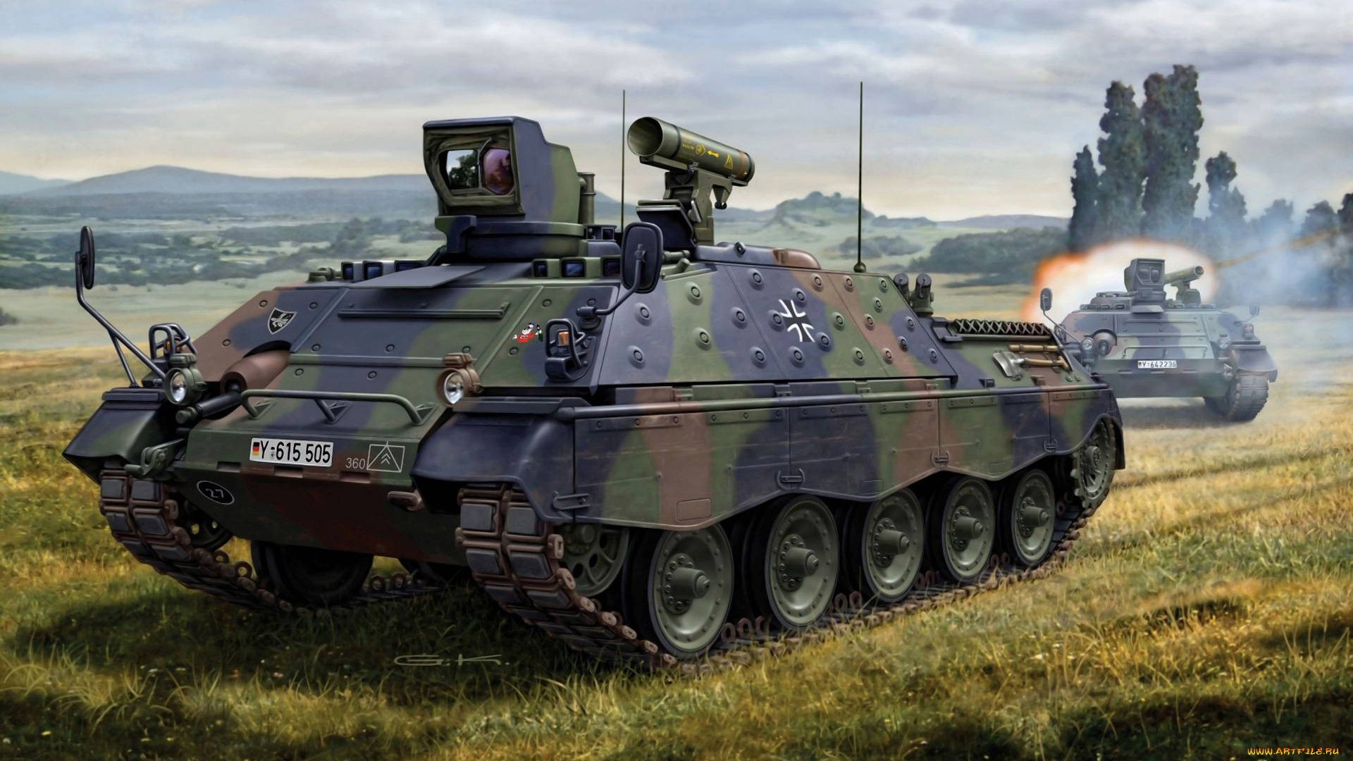 техника, военная, поле, бронетехника, маневры