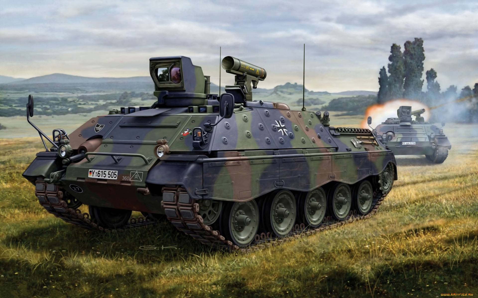 техника, военная, поле, бронетехника, маневры