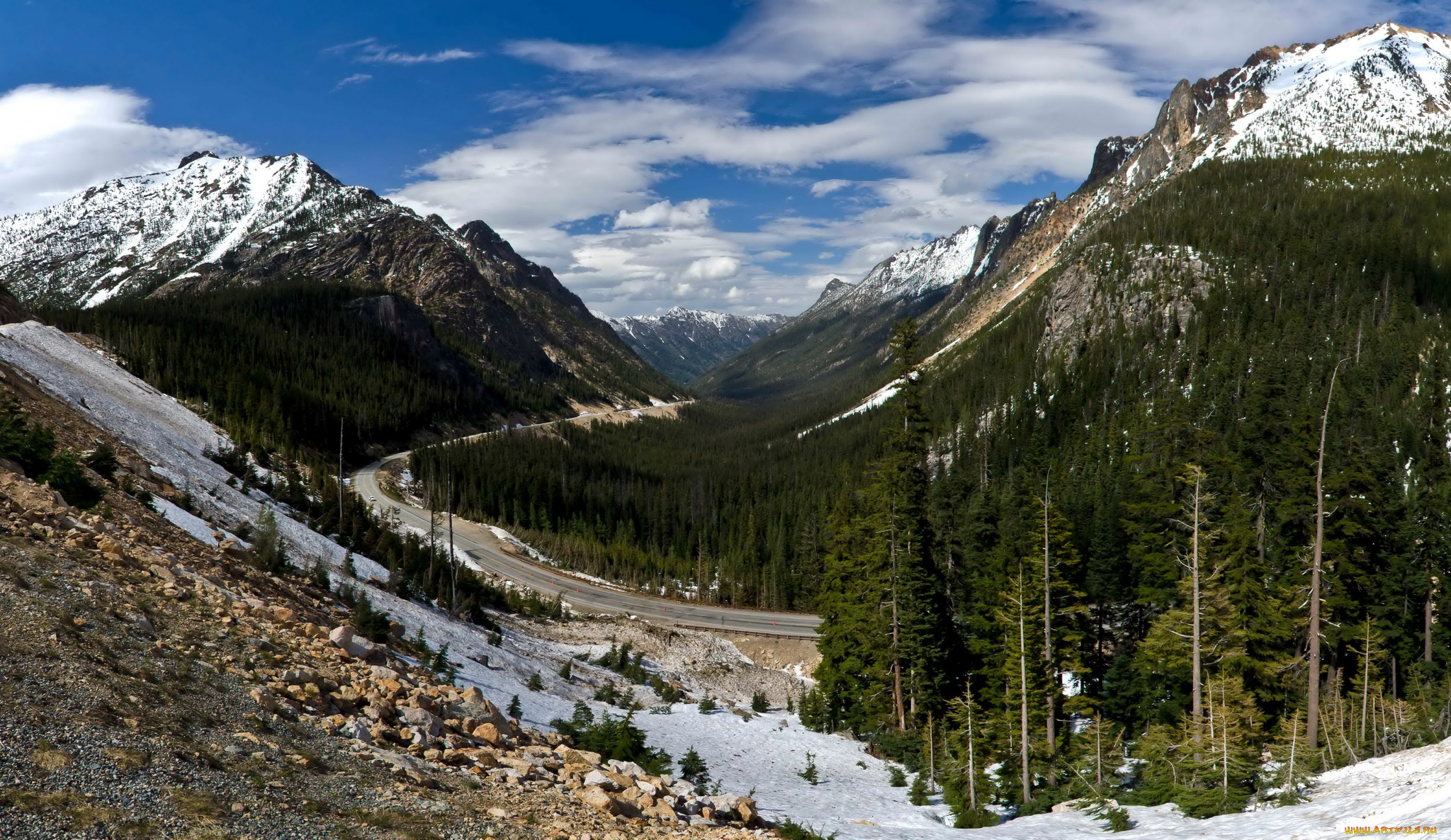 north, cascades, national, park, сша, природа, горы, ели