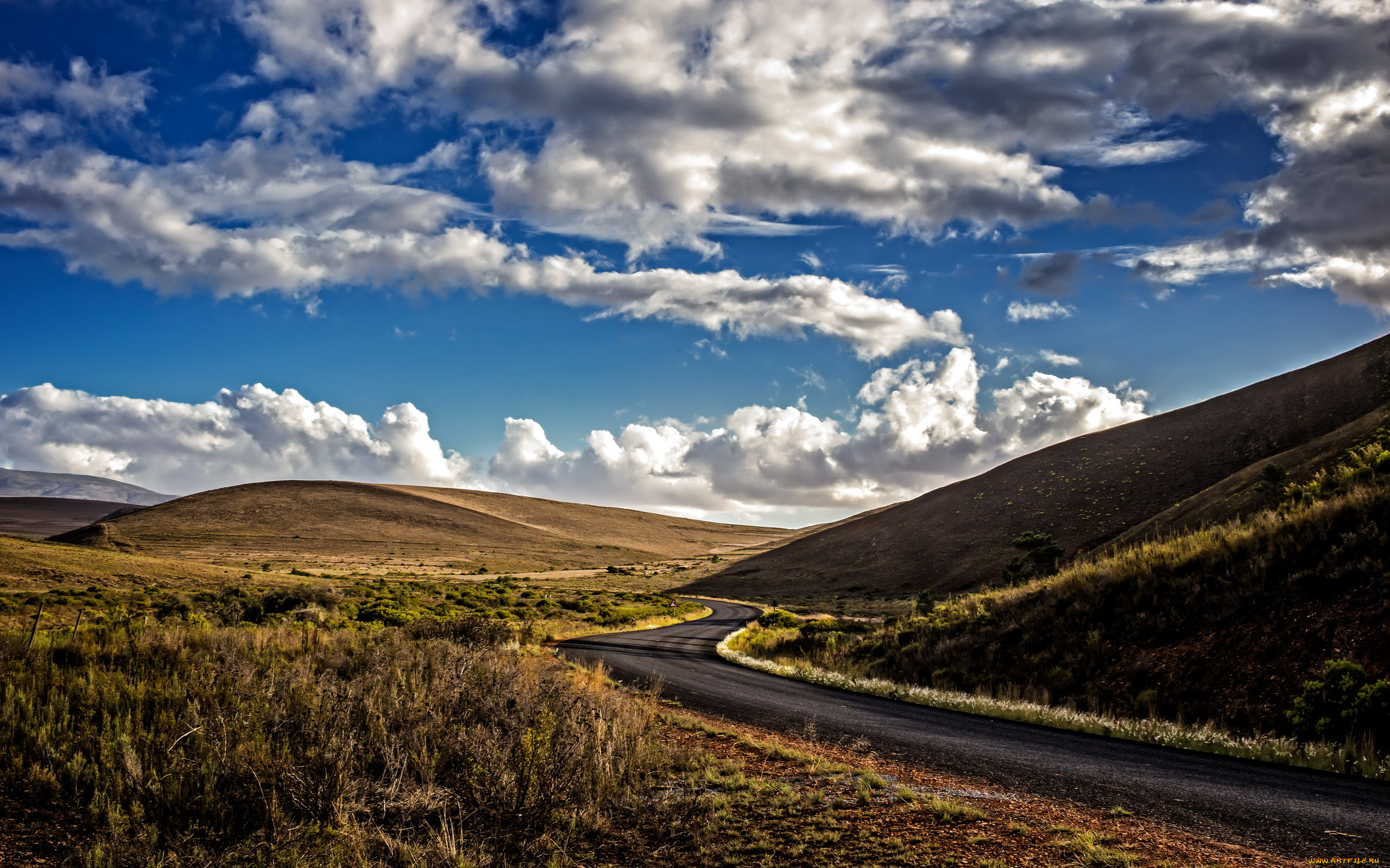природа, дороги, дорога, небо, пейзаж
