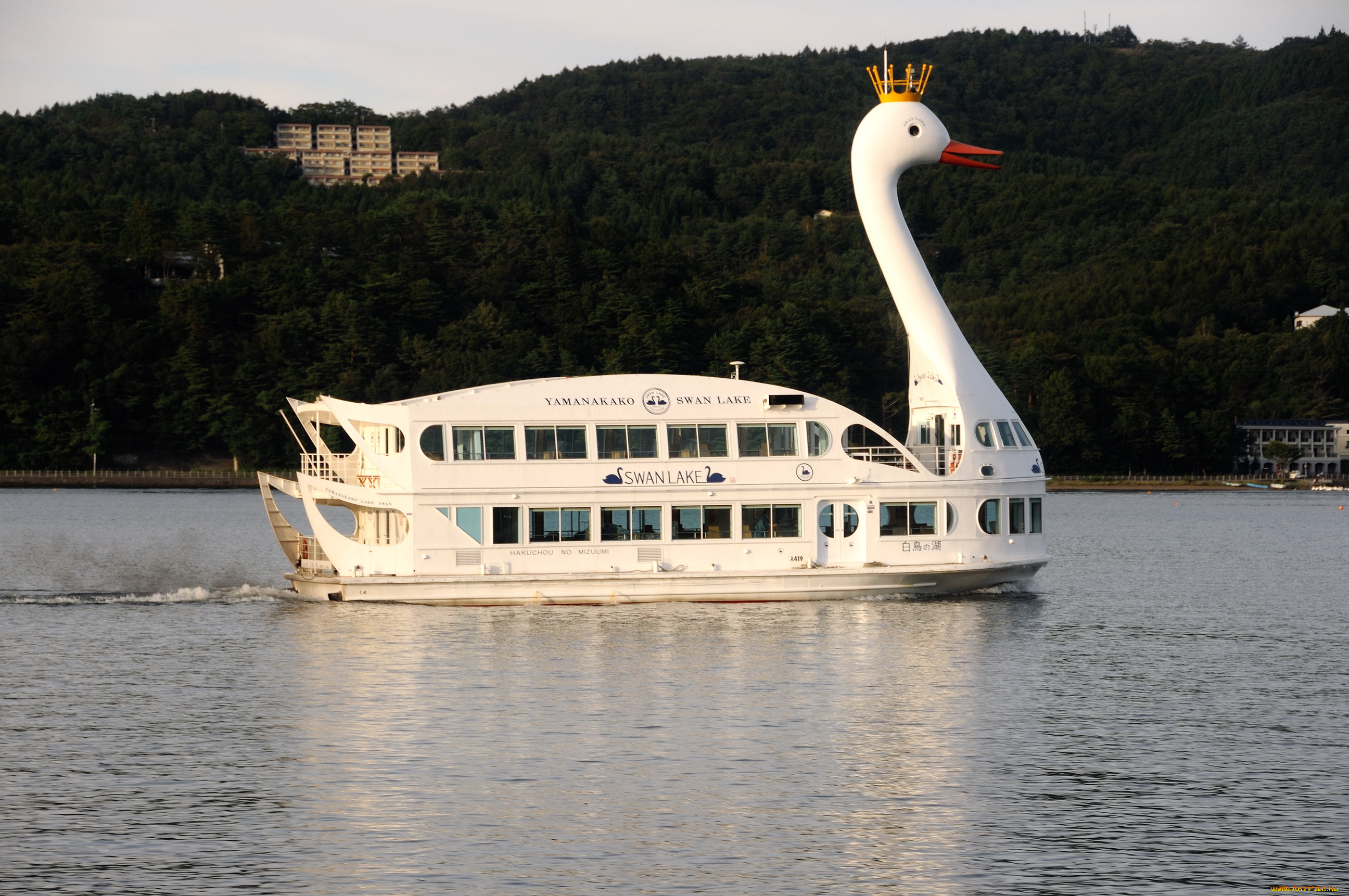 lake, kawaguchiko, japan, корабли, теплоходы, теплоход, озеро