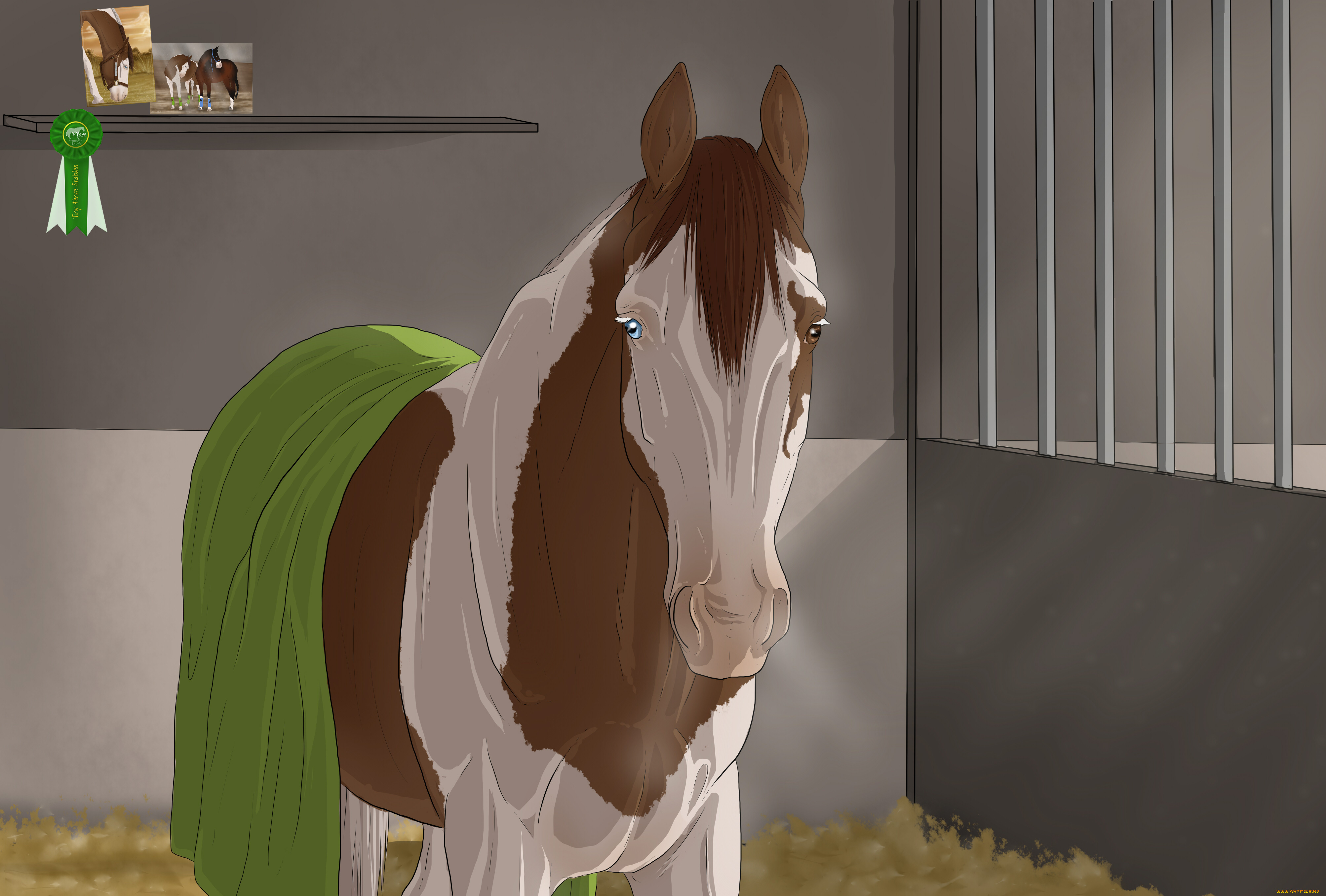 рисованные, животные, лошади, лошадь