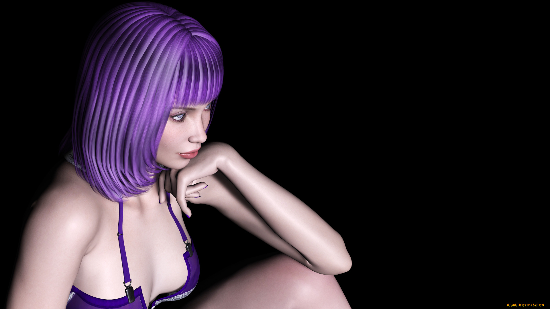 3д, графика, portraits, , портрет, девушка, взгляд, фон