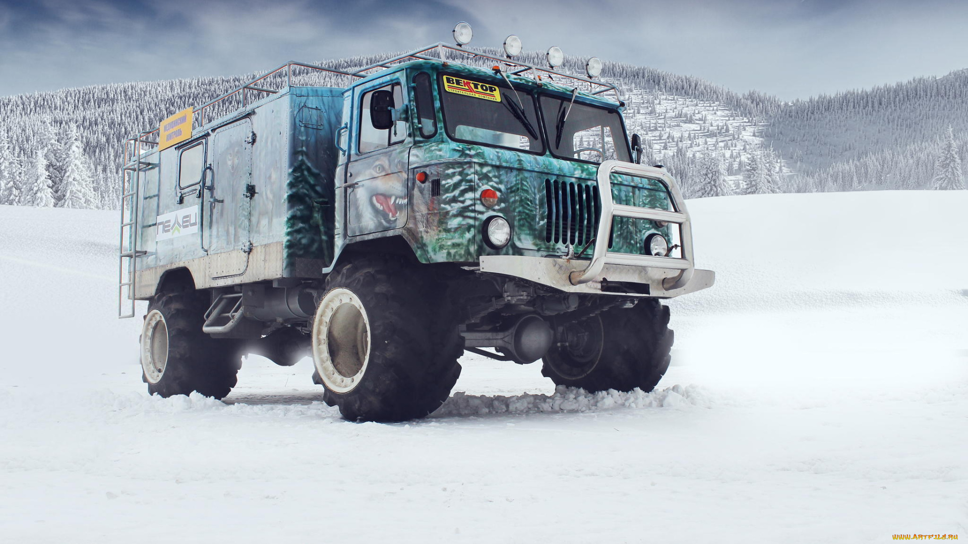 автомобили, газ, грузовики, горы, off, road, снег, tuning, gaz, 66, газ