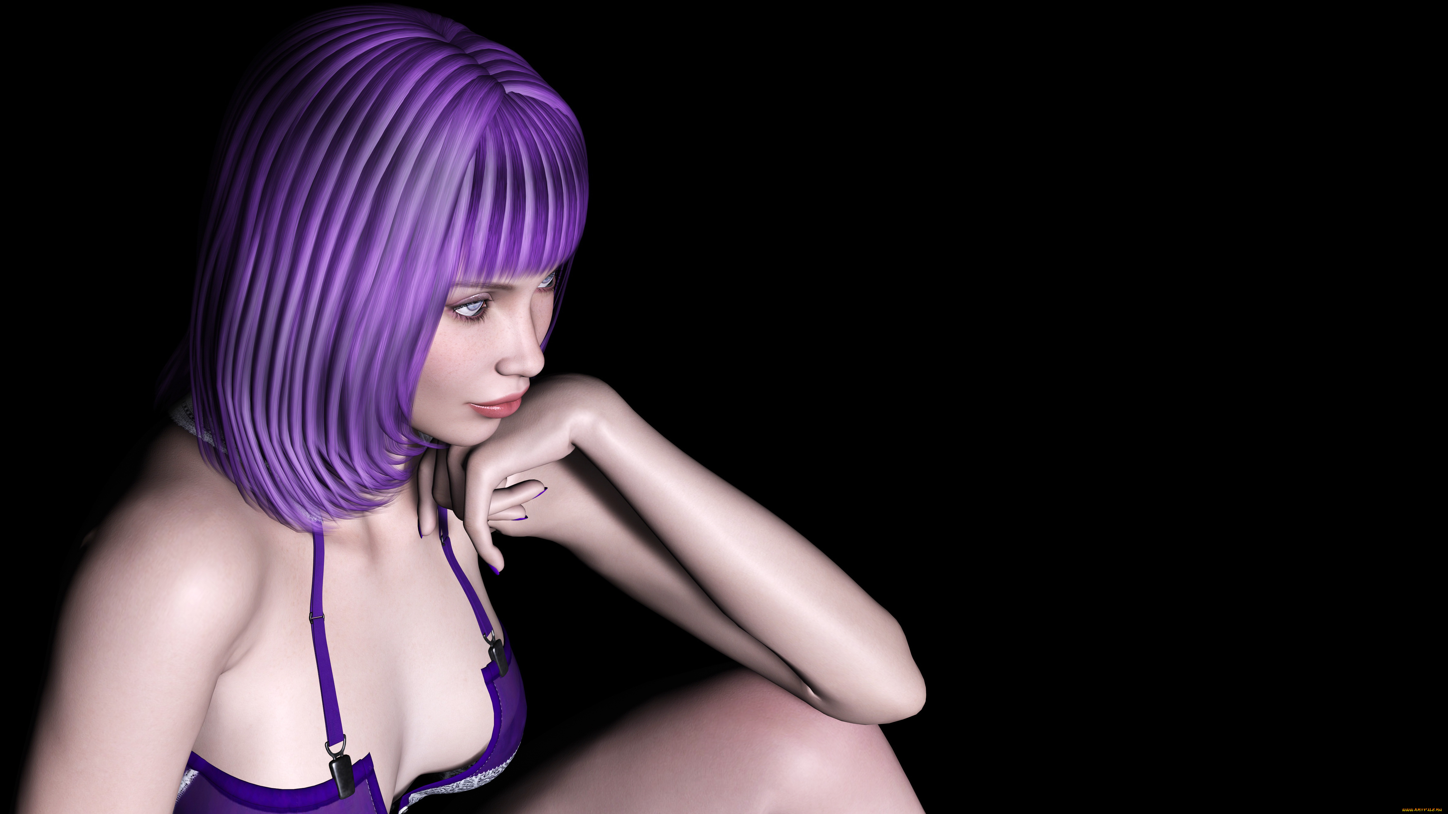 3д, графика, portraits, , портрет, девушка, взгляд, фон