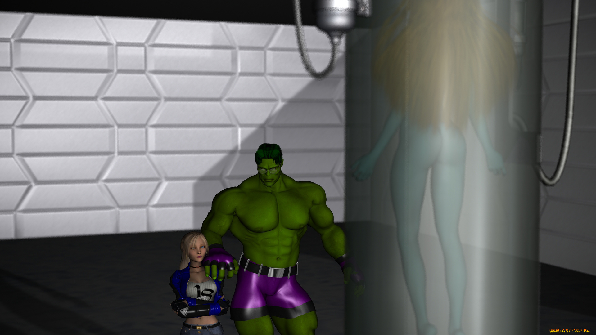 3д, графика, фантазия, , fantasy, взгляд, девушка, мужчина, фон