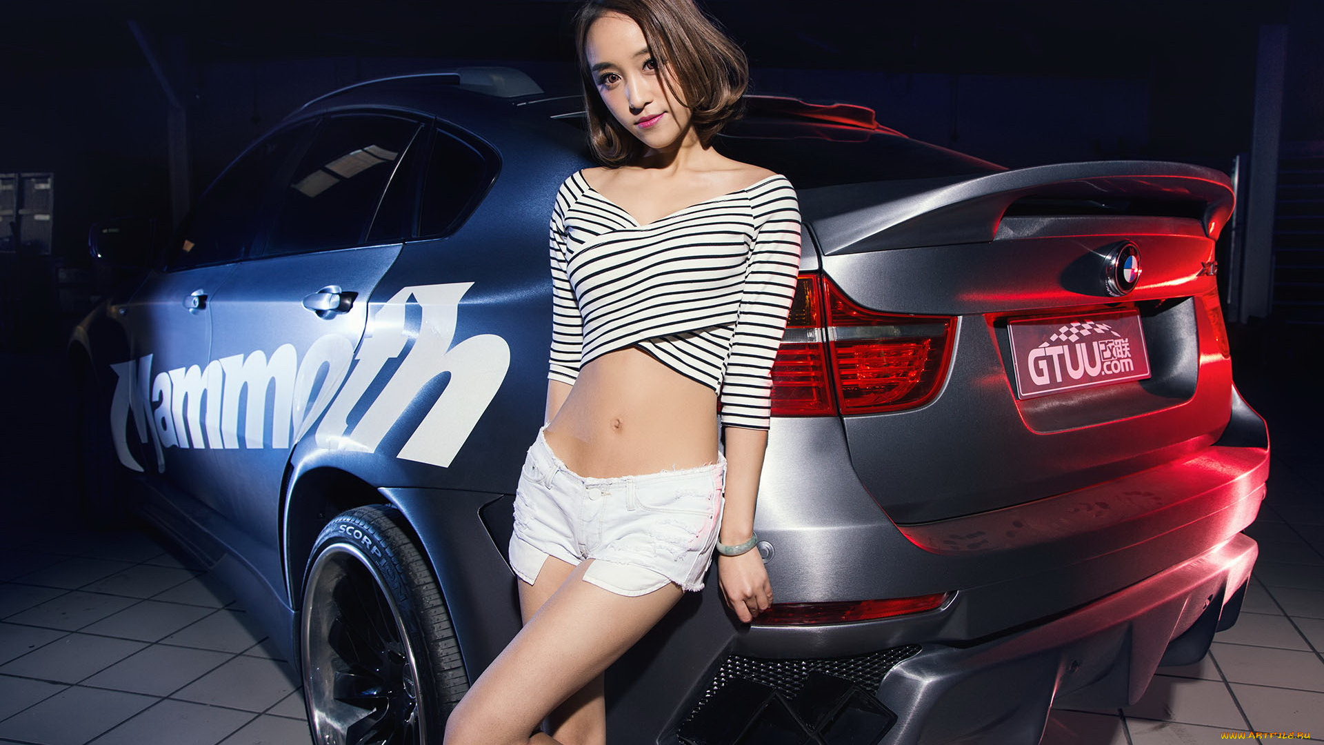 автомобили, -авто, с, девушками, автомобиль, фон, азиатка, взгляд, девушка